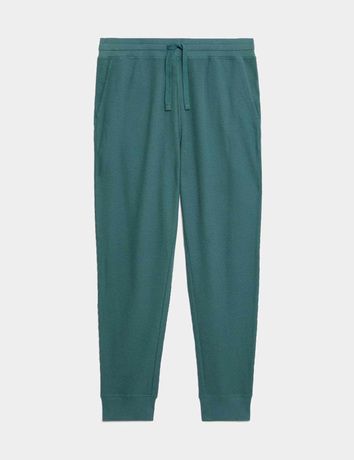 

Marks & Spencer Pure Cotton Waffle Loungewear Bottoms (MALE, TEAL GREEN, XL)