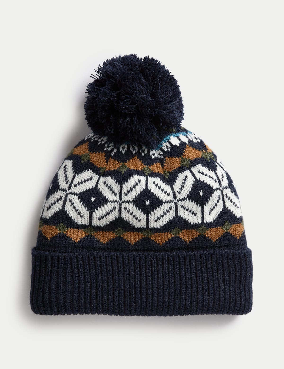 

Marks & Spencer Fair Isle Beanie Hat (MALE, NAVY MIX, S-M)