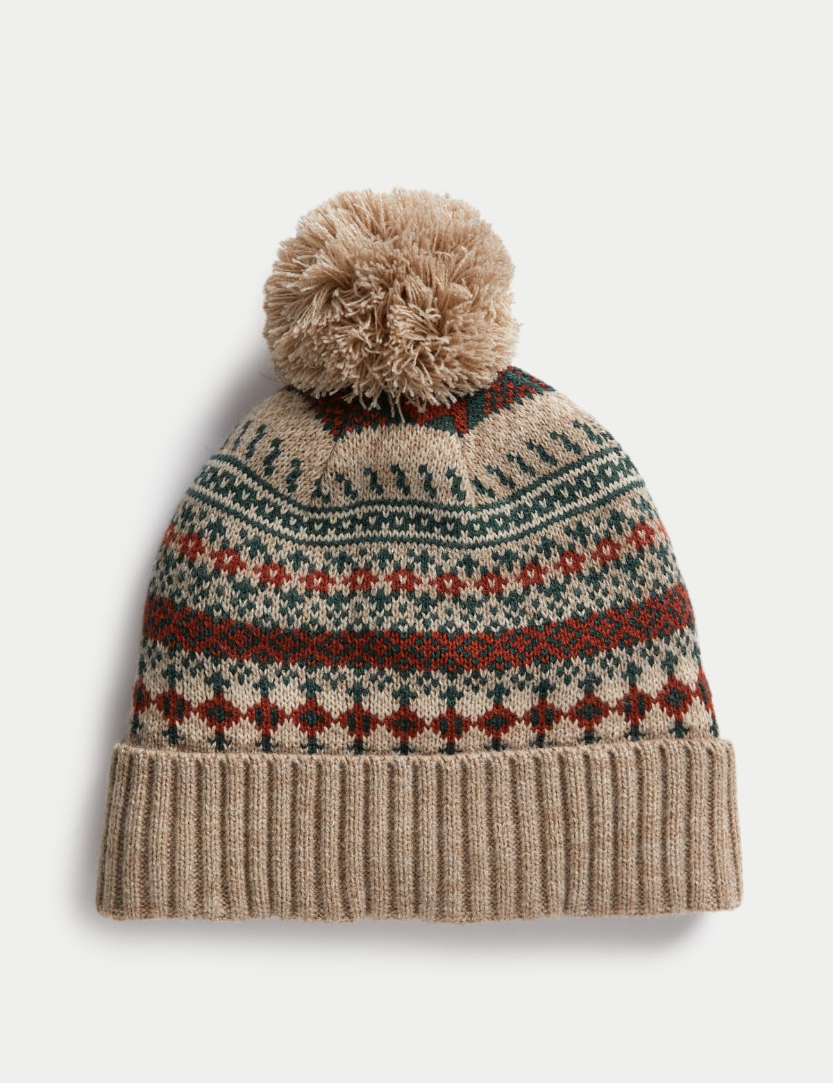 

Marks & Spencer Fair Isle Beanie Hat (MALE, NATURAL MIX, S-M)