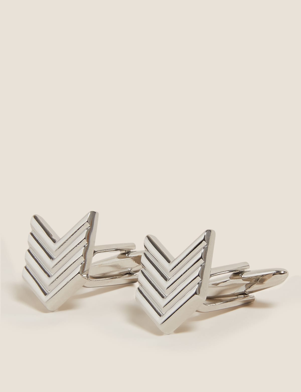 

Marks & Spencer Chevron Cufflinks (MALE, SILVER)