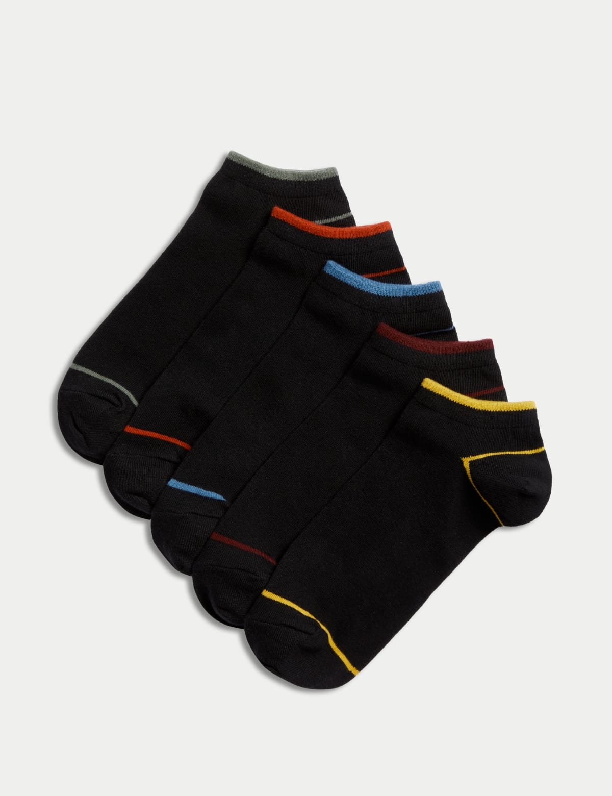 

Marks & Spencer 5pk Cool & Fresh™ Cotton Rich Trainer Liners™ (MALE, BLACK MIX)