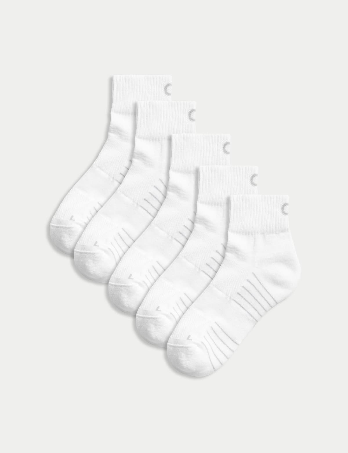 

Marks & Spencer 5pk Cushioned Sports Socks (MALE, WHITE, 9-12)