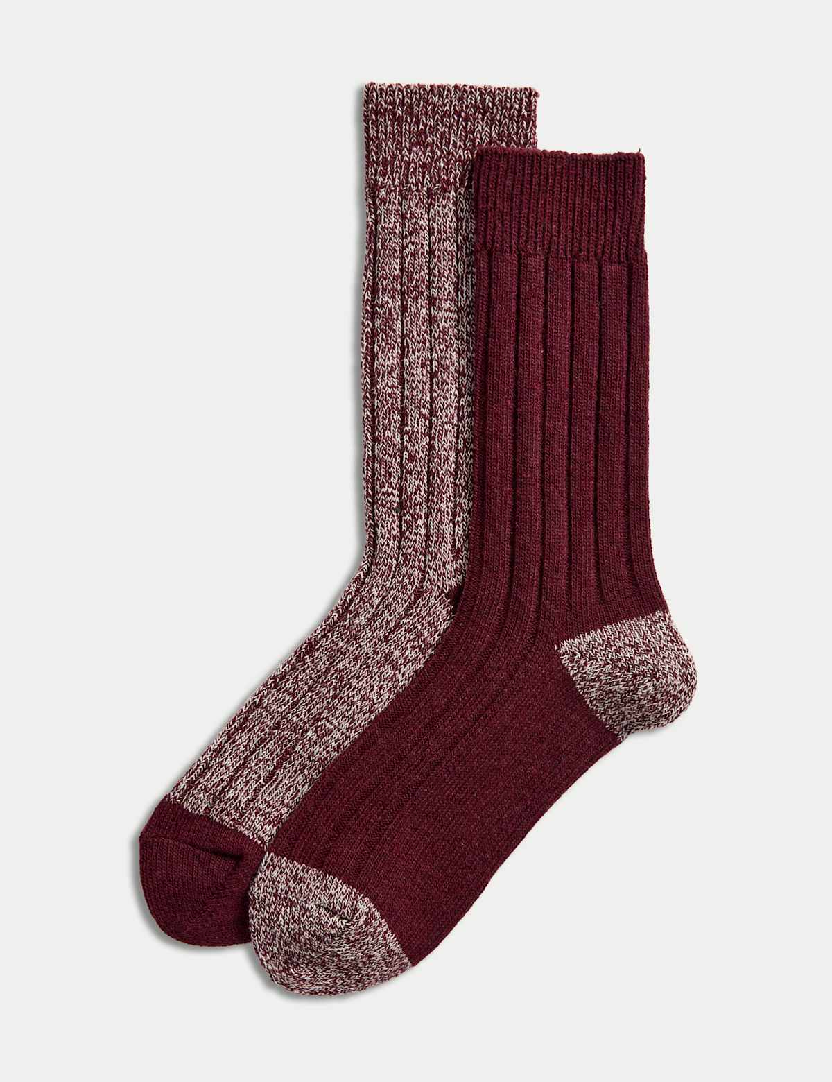 

Marks & Spencer 2pk Heatgen™ Medium Warmth Thermal Socks (MALE, BURGUNDY MIX)