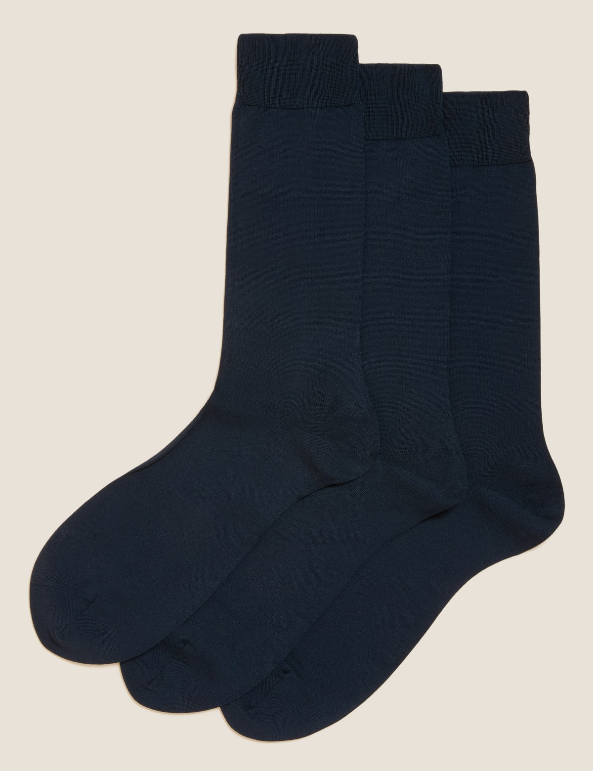 

Marks & Spencer 3pk Luxury Egyptian Cotton Rich Socks (MALE, NAVY)