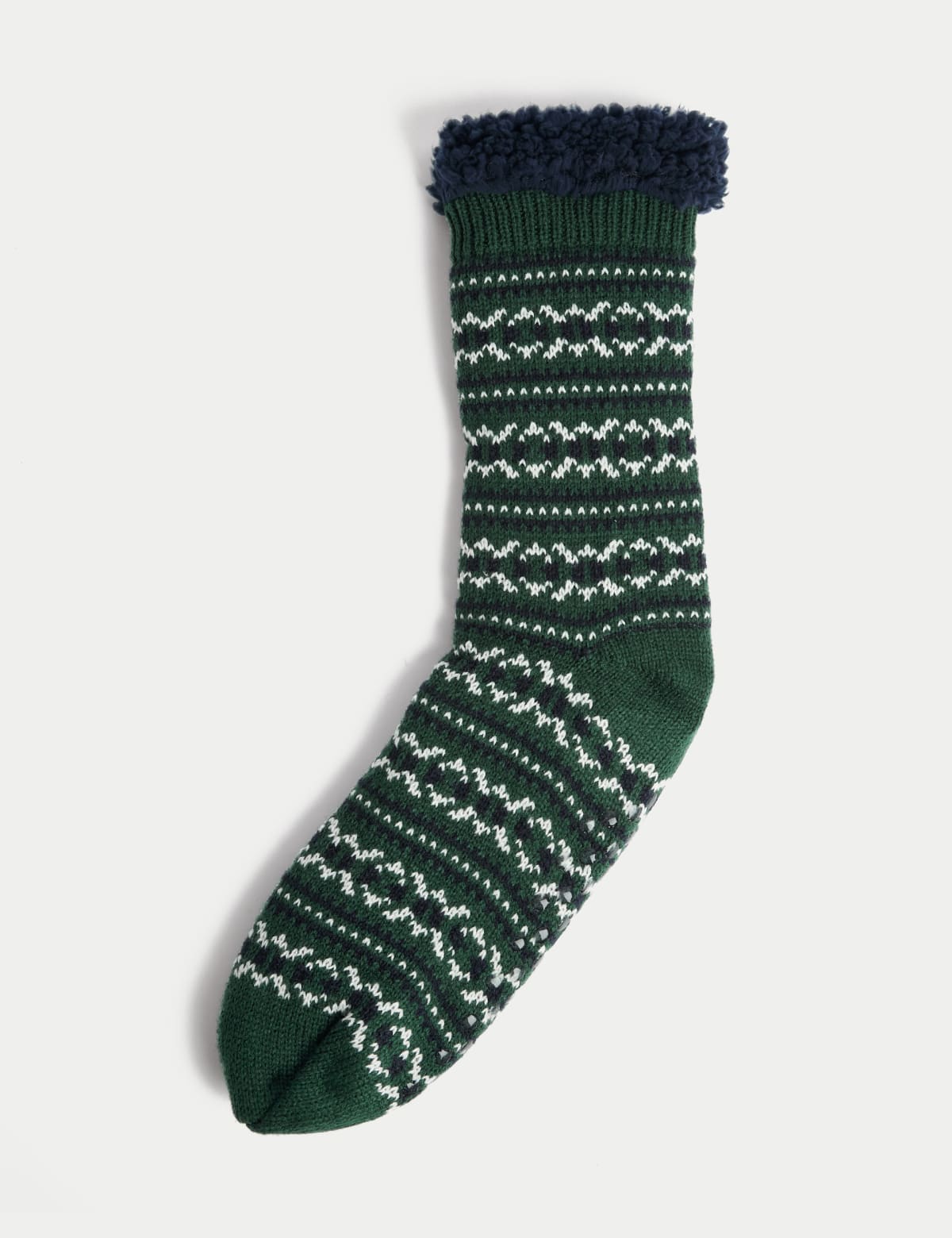 

Marks & Spencer Fair Isle Slipper Socks (MALE, GREEN MIX)