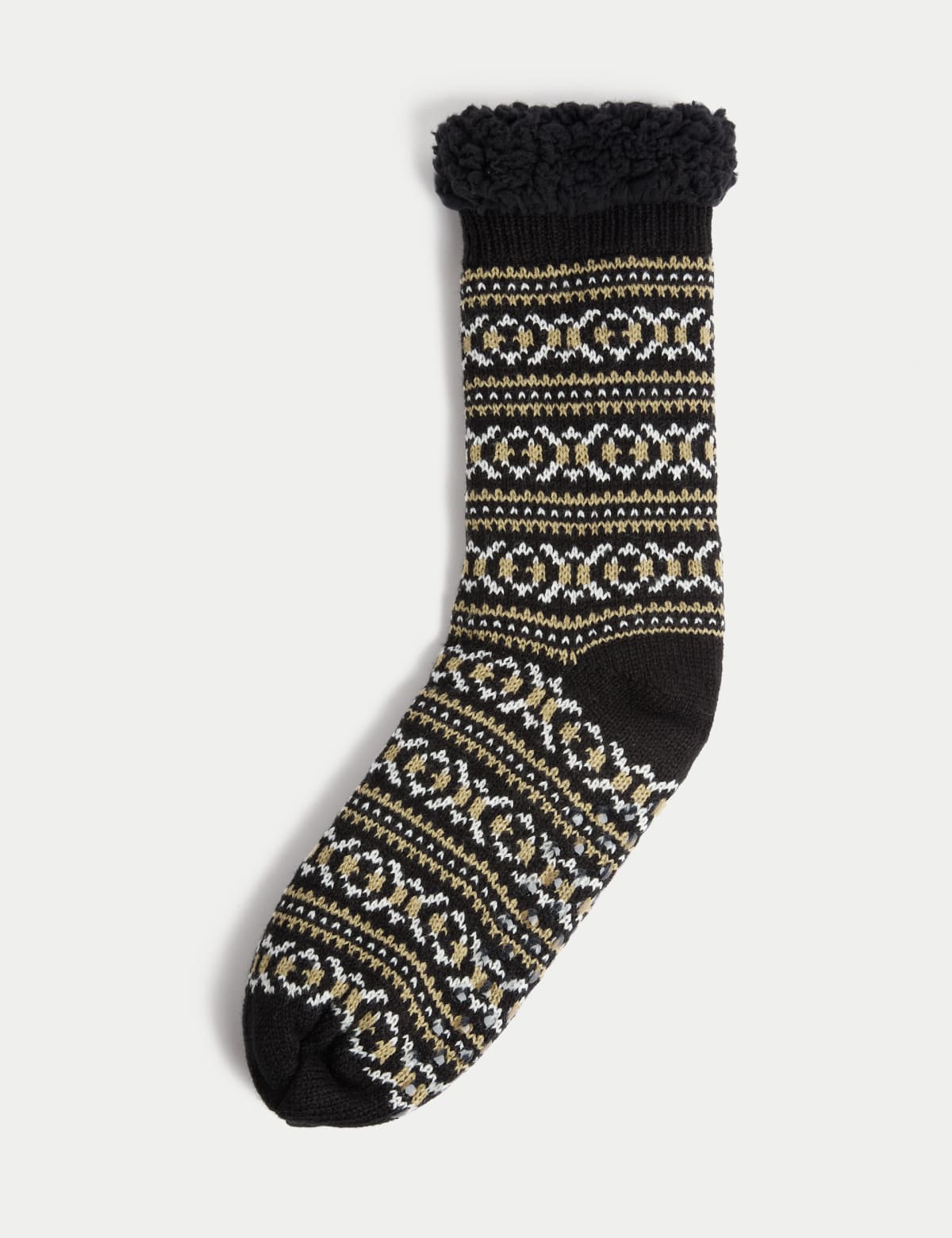 

Marks & Spencer Fair Isle Slipper Socks (MALE, BLACK MIX)