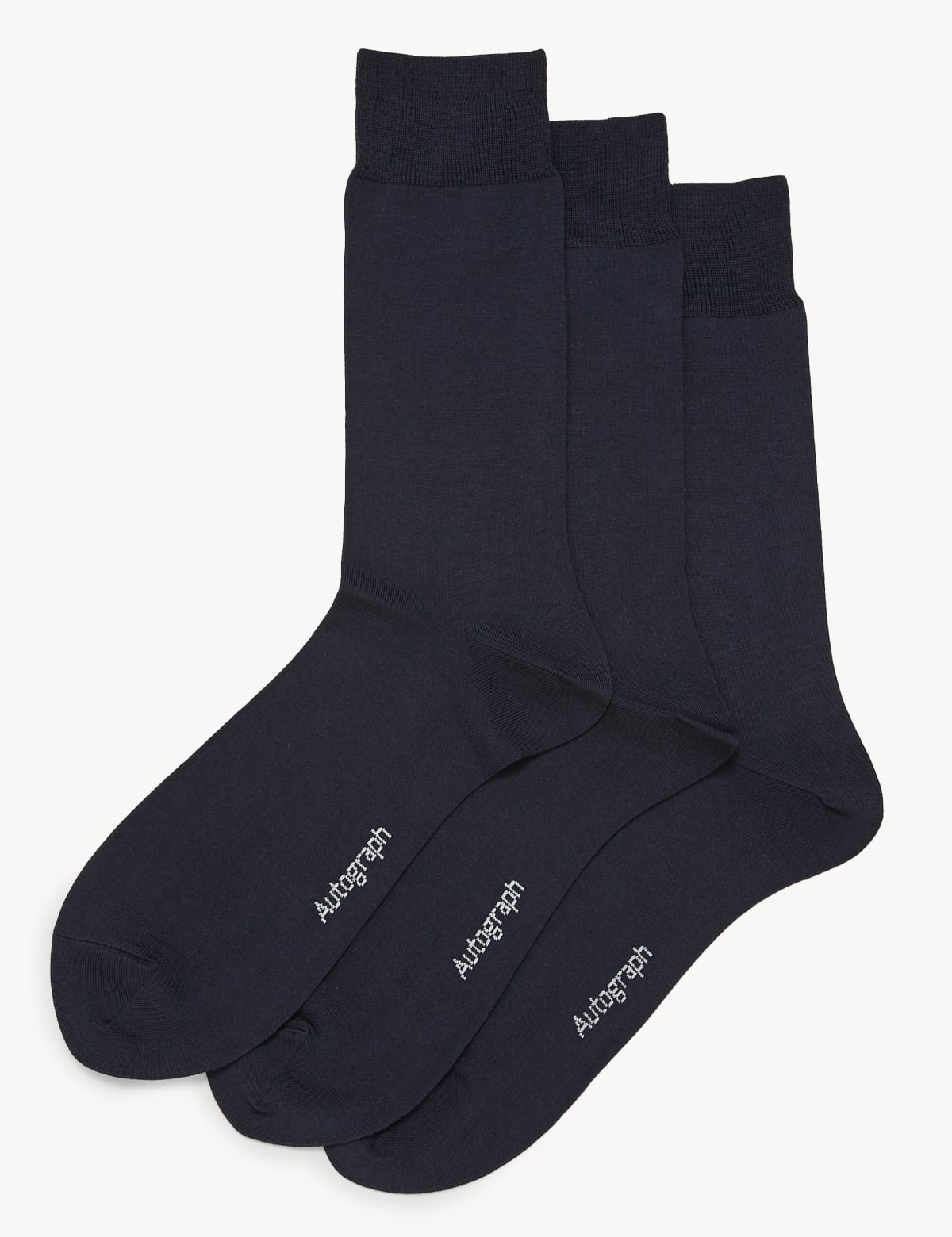 

Marks & Spencer 3pk Modal Pima Cotton Socks (MALE, NAVY)