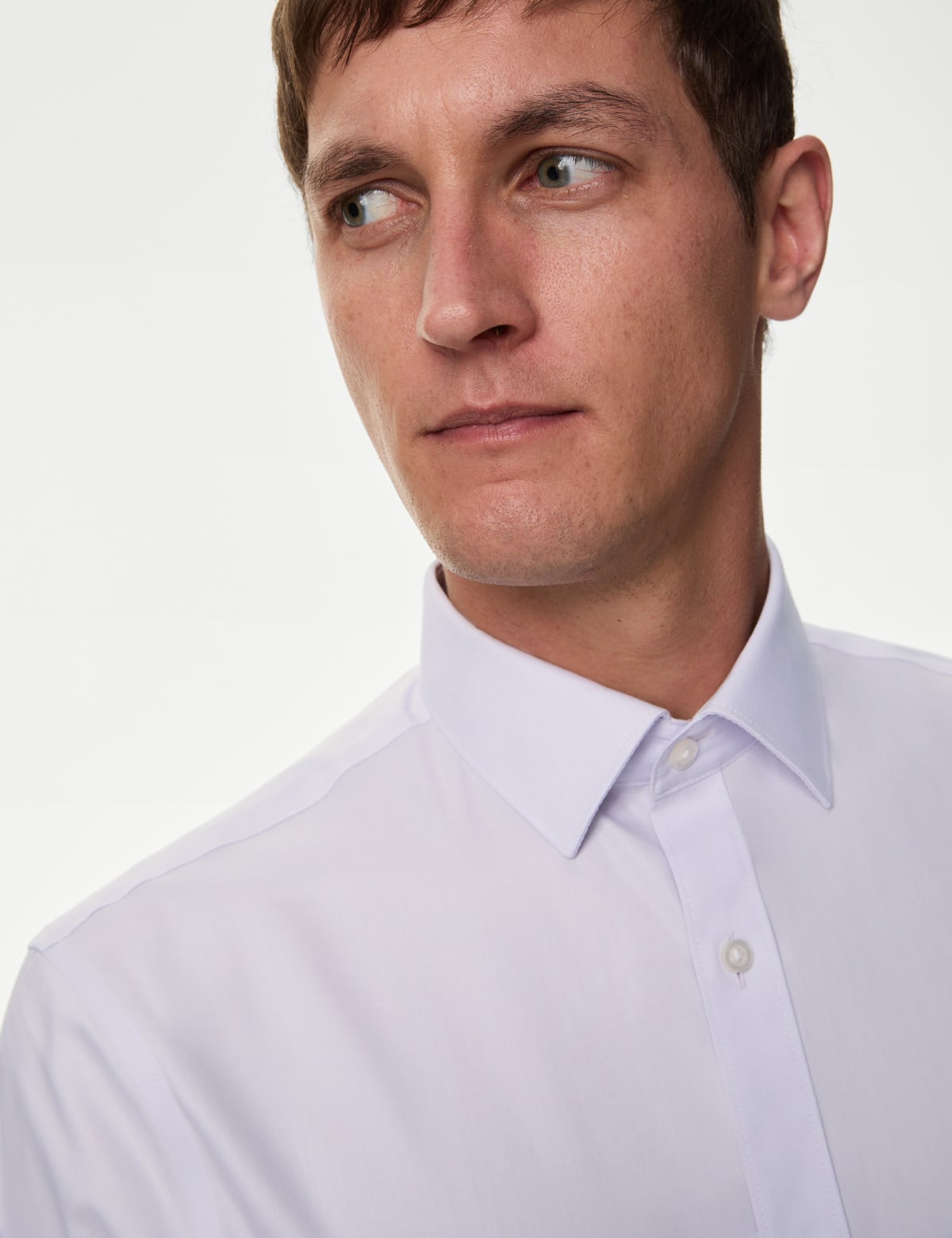 

Marks & Spencer Regular Fit Non Iron Pure Cotton Twill Shirt (MALE, LILAC, 16)