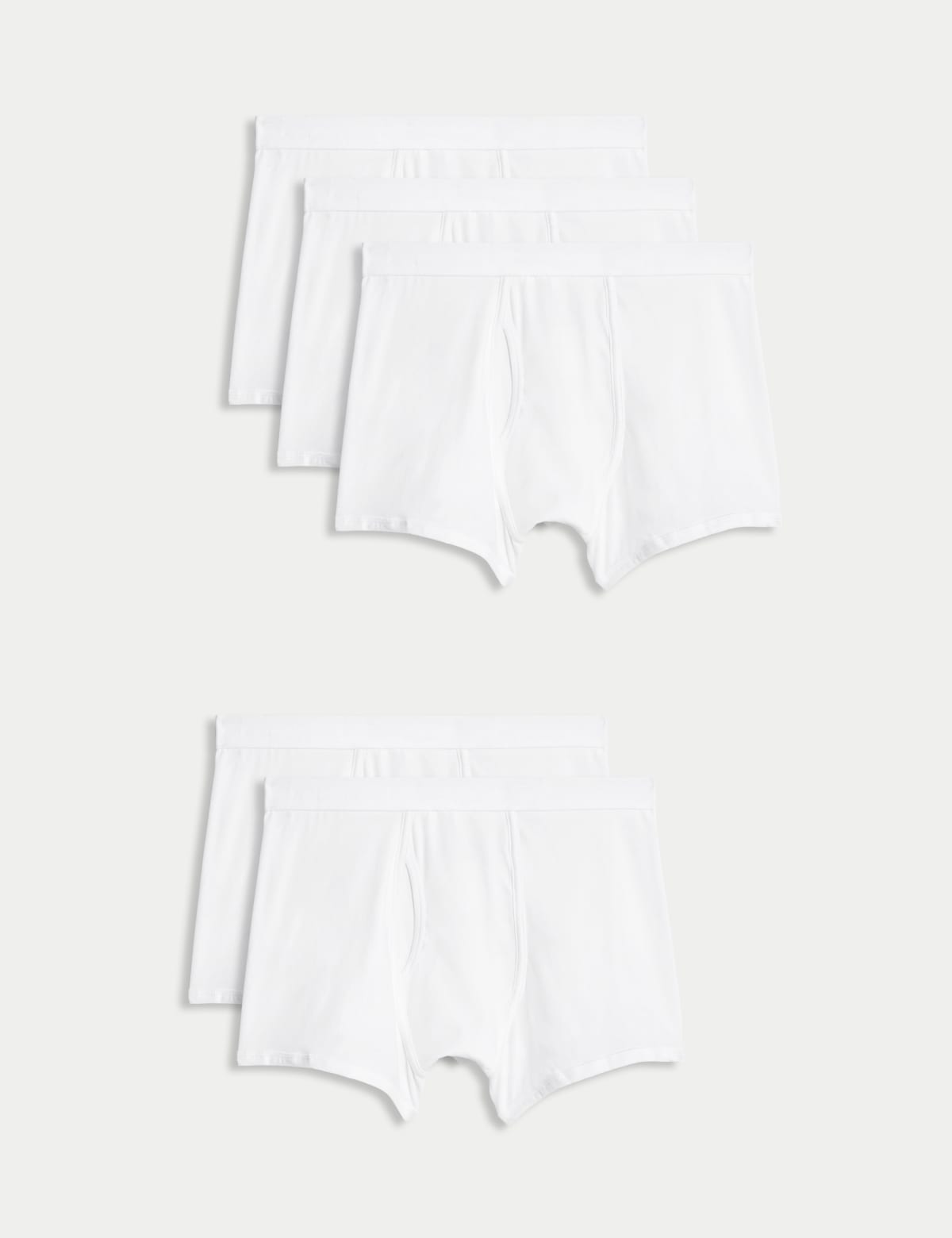 

Marks & Spencer 5pk Cotton Cool & Fresh™ Stretch Trunks (MALE, WHITE, X)