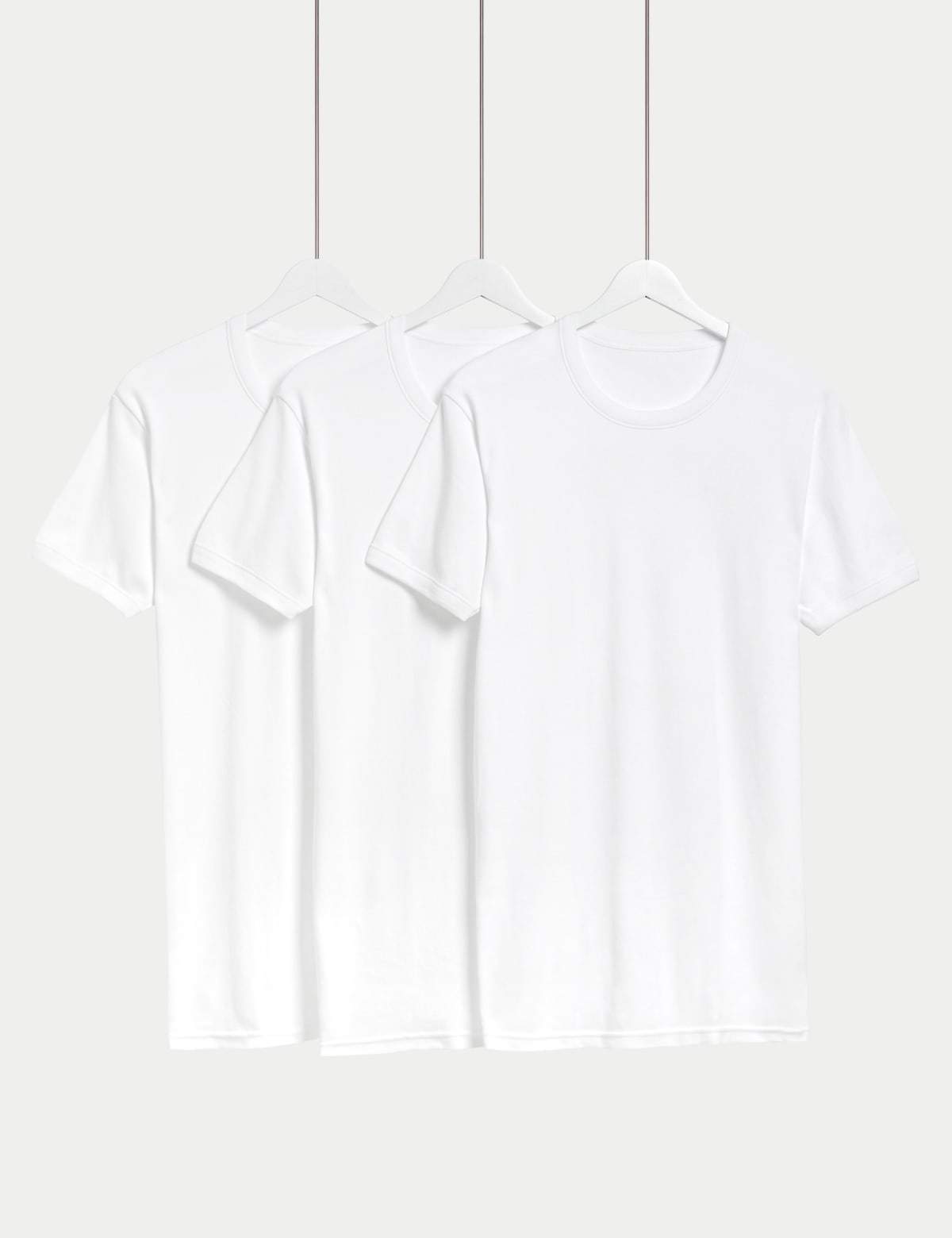 

Marks & Spencer 3pk Pure Cotton T-Shirt Vests (MALE, WHITE, L)