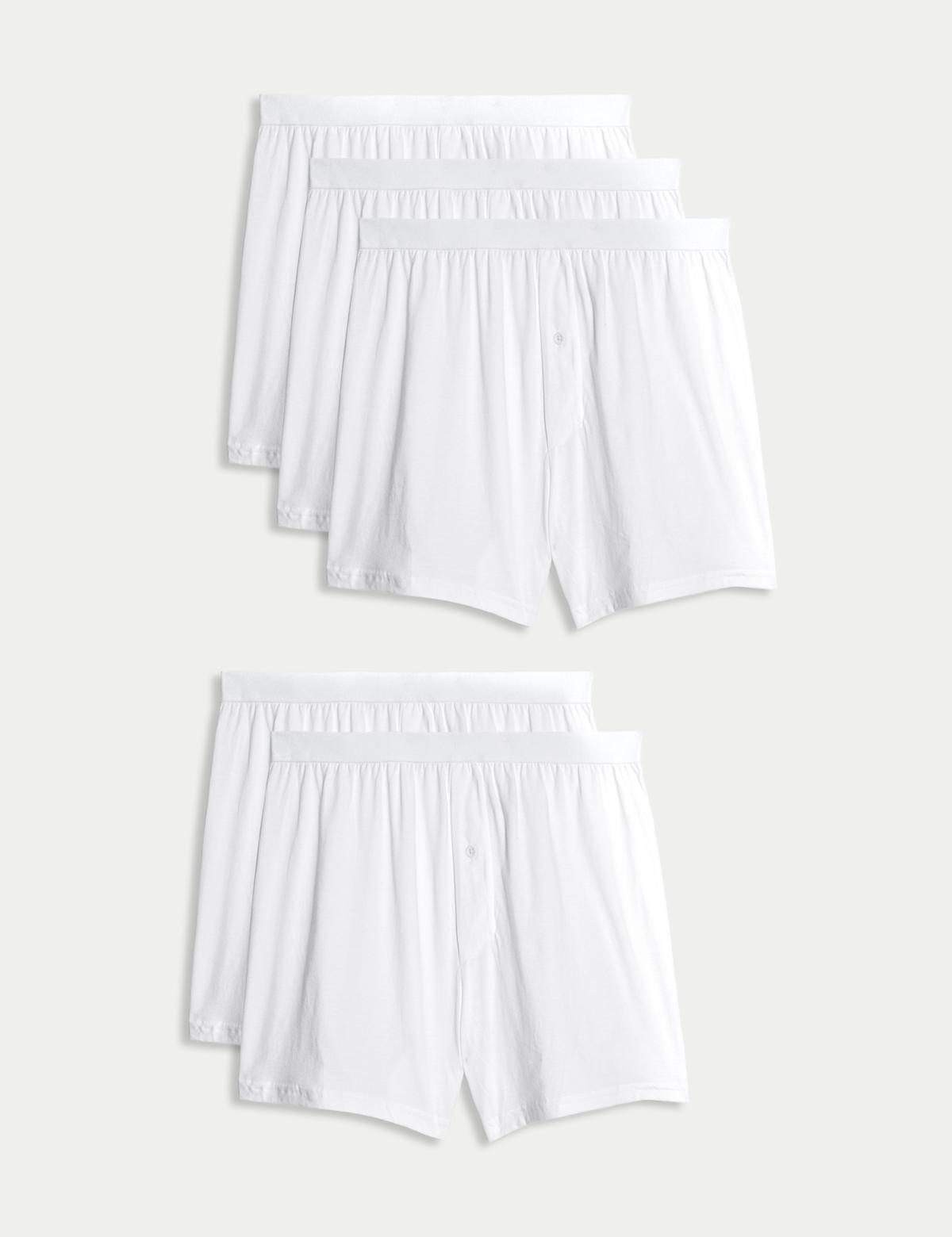 

Marks & Spencer 5pk Pure Cotton Cool & Fresh™ Jersey Boxers (MALE, WHITE, XL)