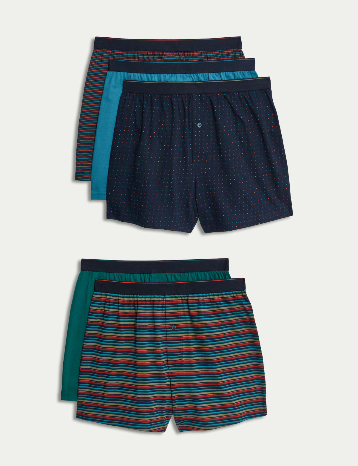 

Marks & Spencer 5pk Pure Cotton Cool & Fresh™ Jersey Boxers (MALE, MULTI, XXL)