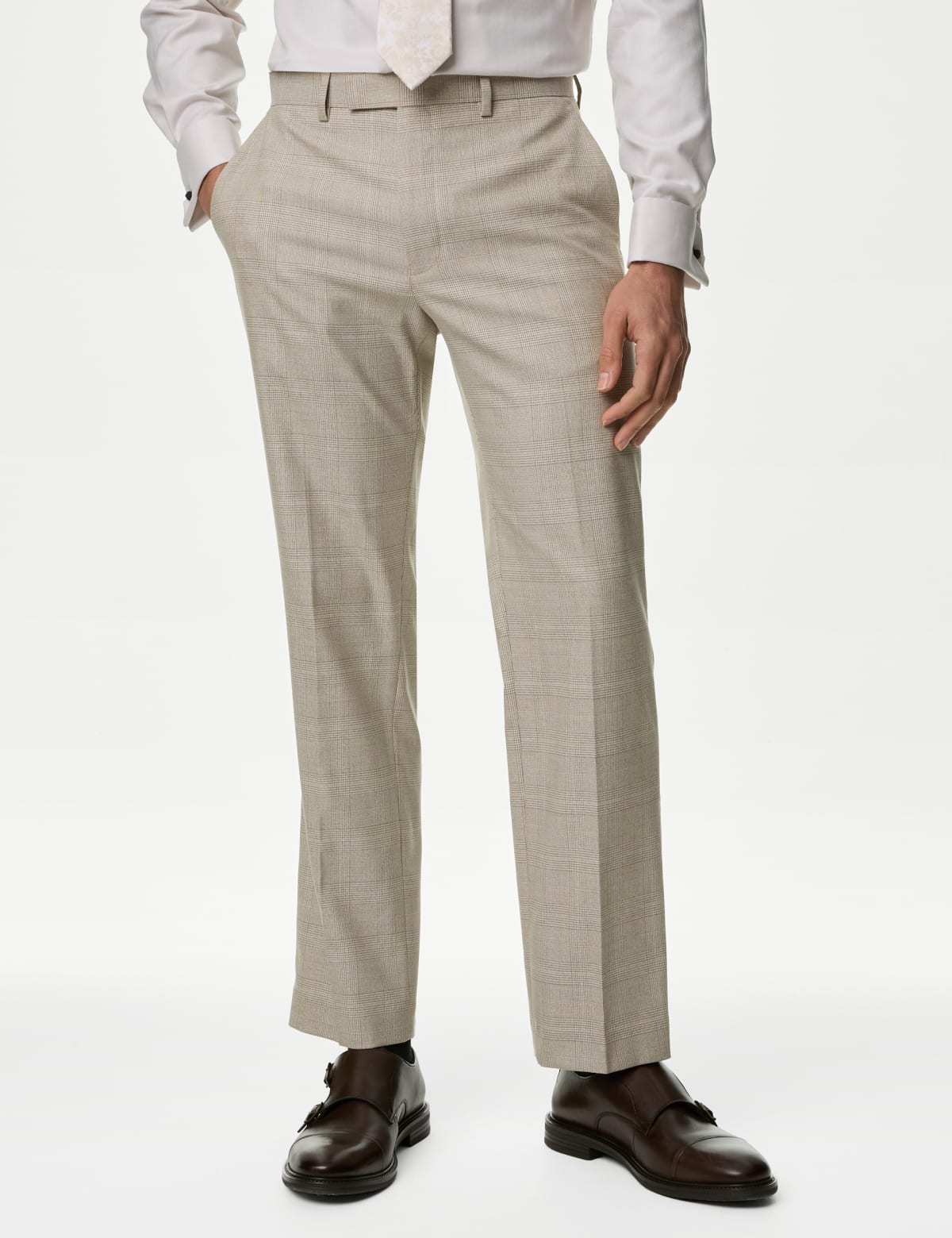 

Marks & Spencer Regular Fit Check Stretch Suit Trousers (MALE, NEUTRAL, 40-REG)