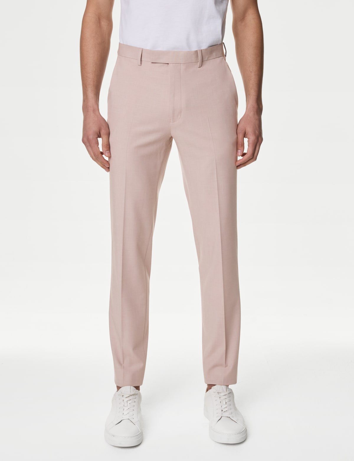 

Marks & Spencer Slim Fit Stretch Trousers (MALE, DUSKY PINK, 32-REG)