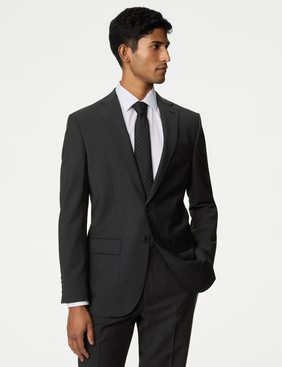 

Marks & Spencer The Ultimate Tailored Fit Suit Jacket (MALE, CHARCOAL, 42-SHT)
