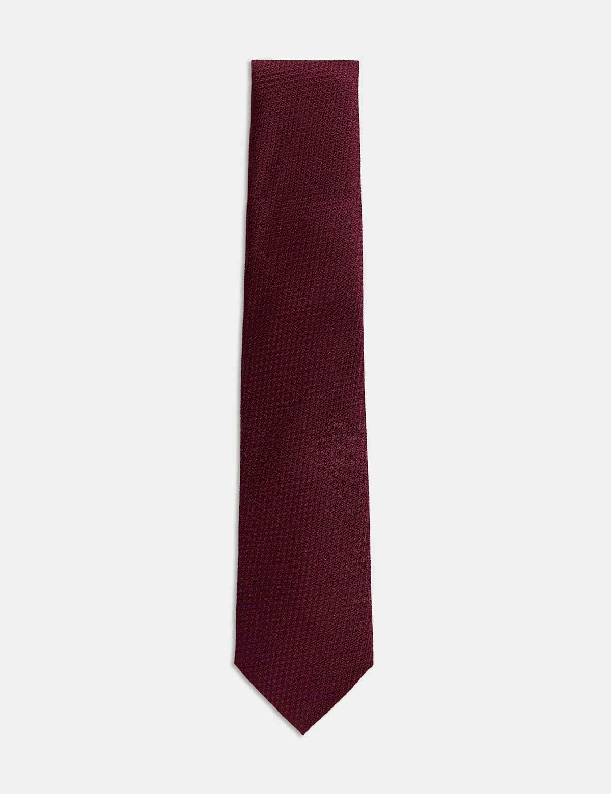 

Marks & Spencer Textured Pure Silk Tie (MALE, BURGUNDY)