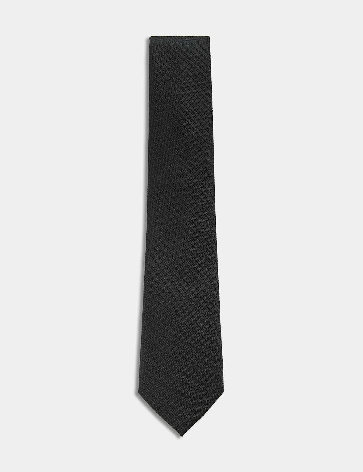 

Marks & Spencer Textured Pure Silk Tie (MALE, BLACK)