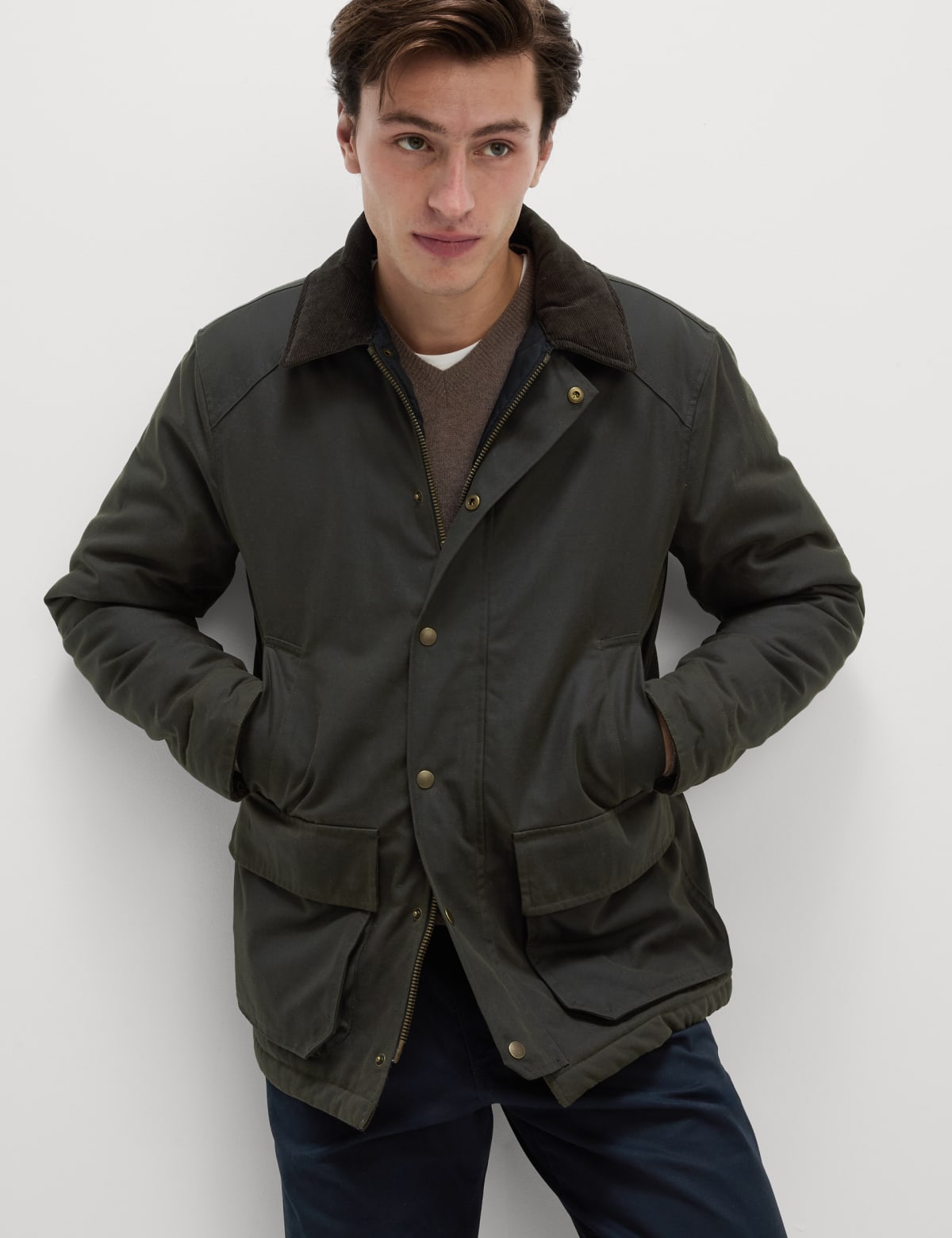 

Marks & Spencer Pure Cotton Wax Jacket with Stormwear™ (MALE, GREEN, M-REG)