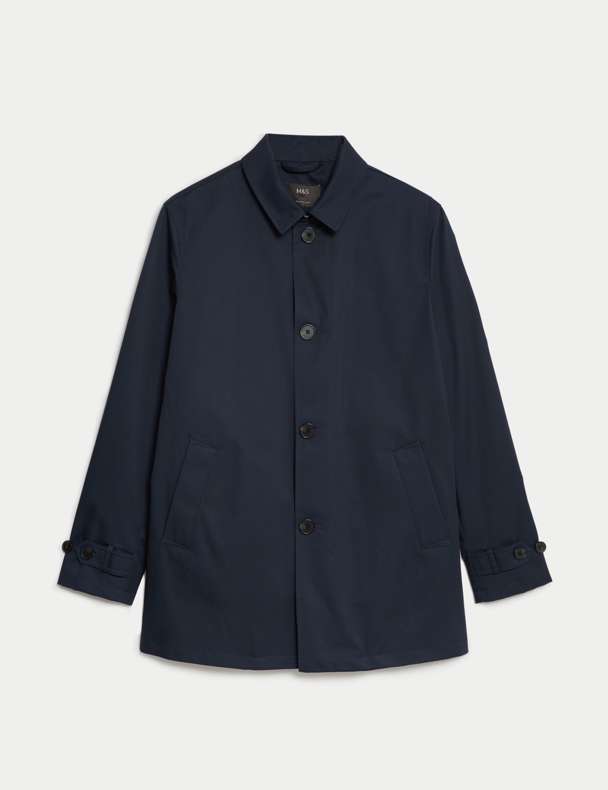 

Marks & Spencer Cotton Blend Mac with Stormwear™ (MALE, NAVY, XXXL-REG)