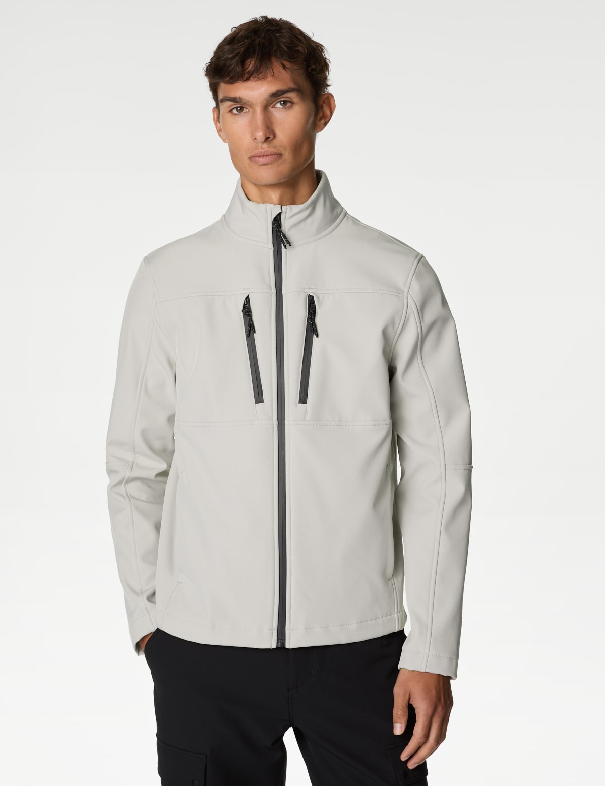 

Marks & Spencer Softshell Funnel Neck Jacket with Stormwear™ (MALE, STONE, XXL)