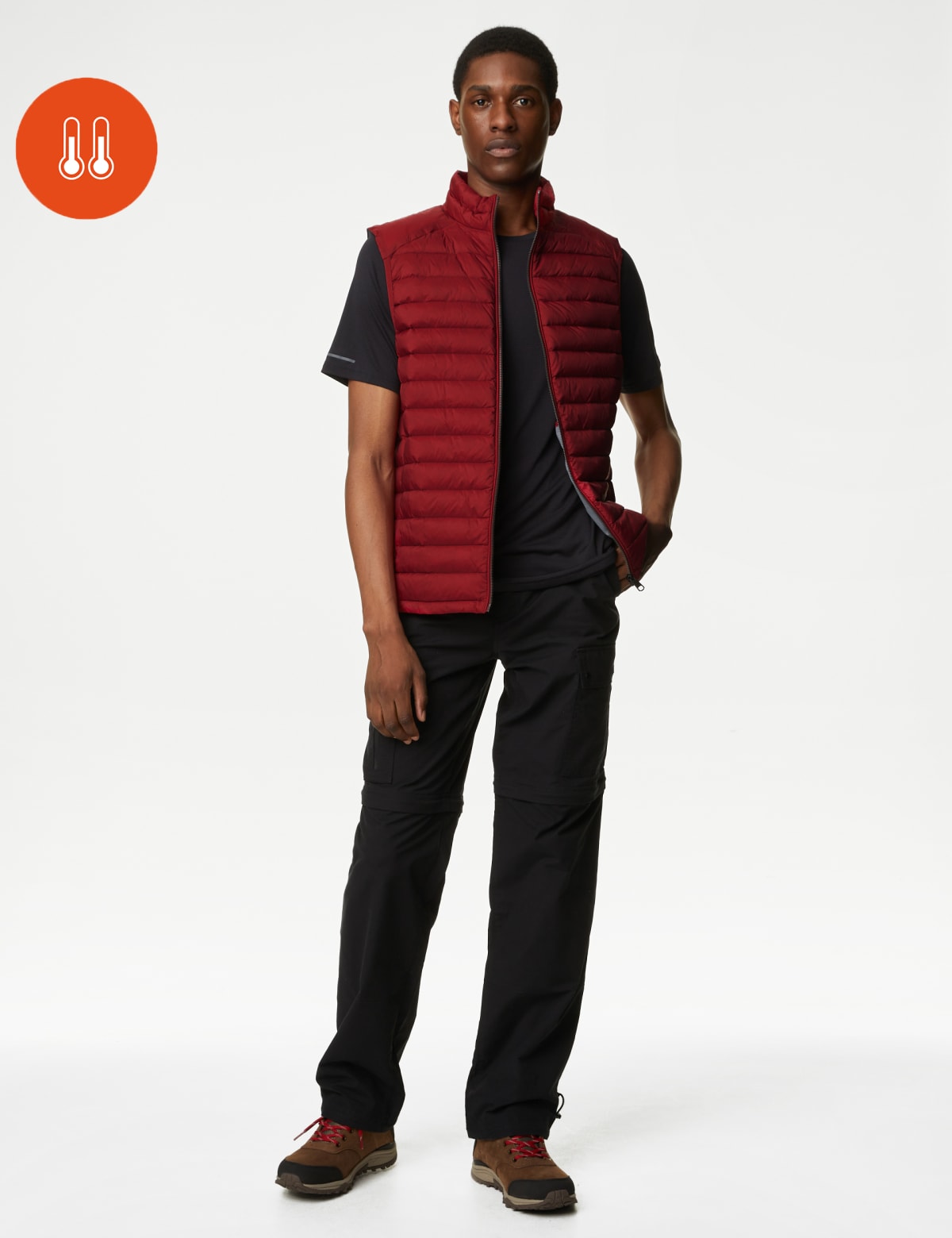 

Marks & Spencer Feather and Down Gilet with Stormwear™ (MALE, RED, XXL-REG)