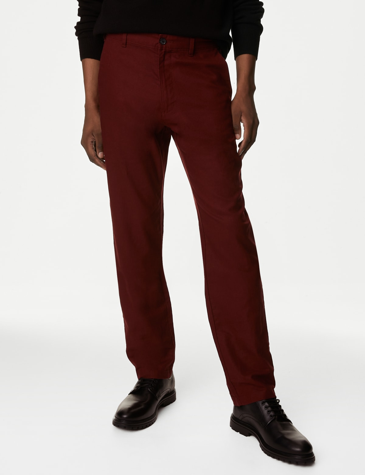 

Marks & Spencer Linen Mix Plain Regular Fit Trousers (MALE, CONKER, 34-31)