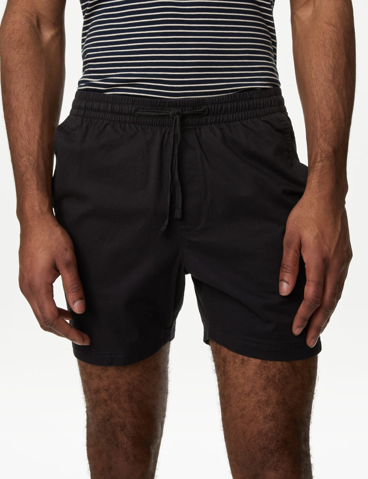 

Marks & Spencer Elasticated Waist Shorter Length Stretch Shorts' (MALE, BLACK, XXL)