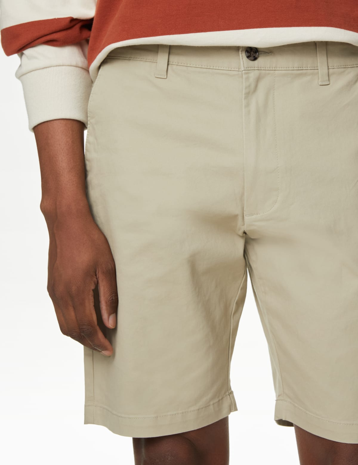 

Marks & Spencer Stretch Chino Shorts (MALE, DARK STONE, 32REG)