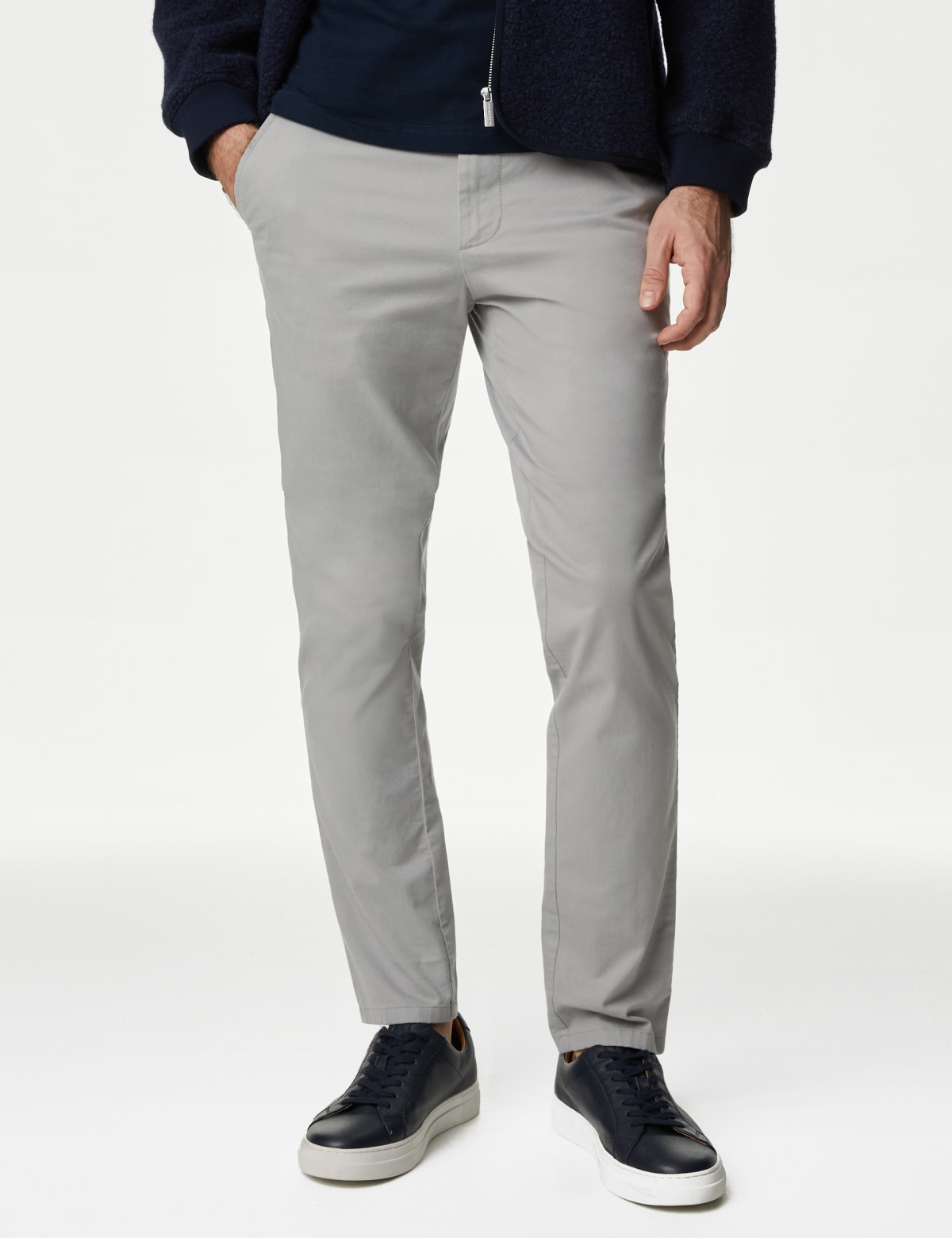 

Marks & Spencer Slim Fit Stretch Chinos (MALE, DOVE, 34-33)