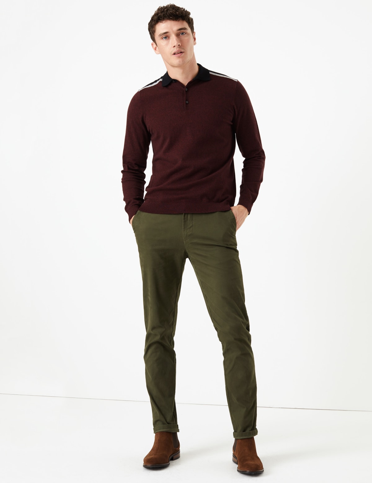 

Marks & Spencer Slim Fit Stretch Chinos (MALE, KHAKI, 28-29)