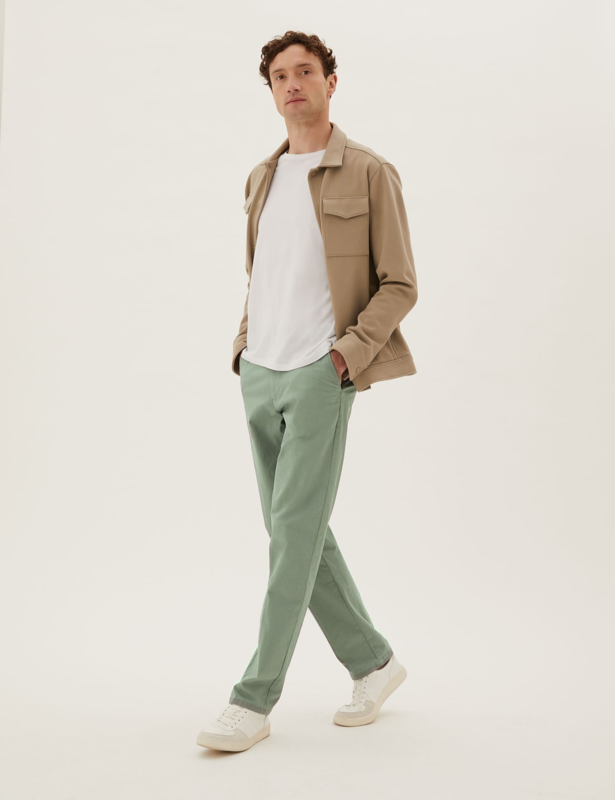 

Marks & Spencer Regular Fit Stretch Chino (MALE, GREEN, 42-33)