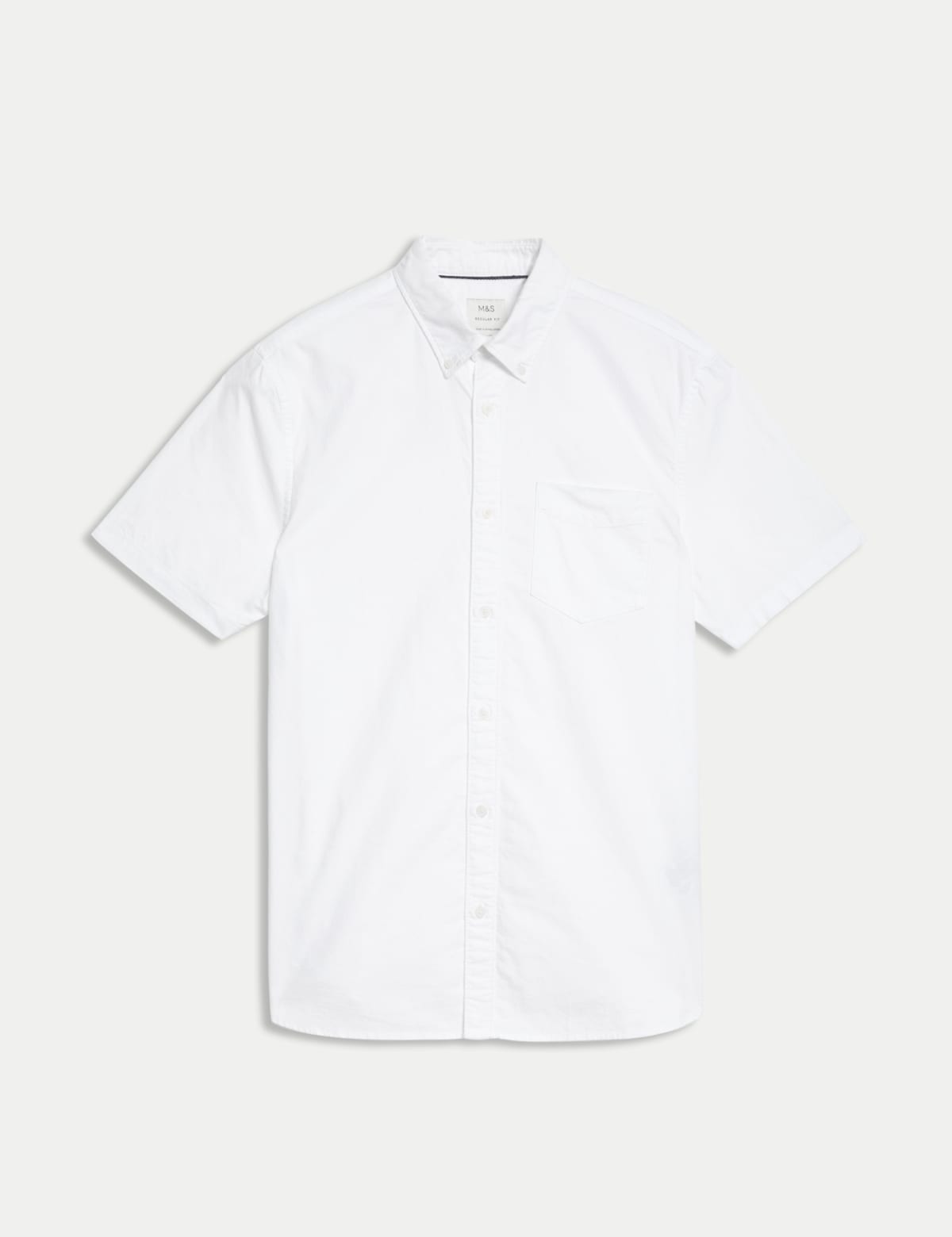 

Marks & Spencer Pure Cotton Oxford Shirt (MALE, WHITE, L)