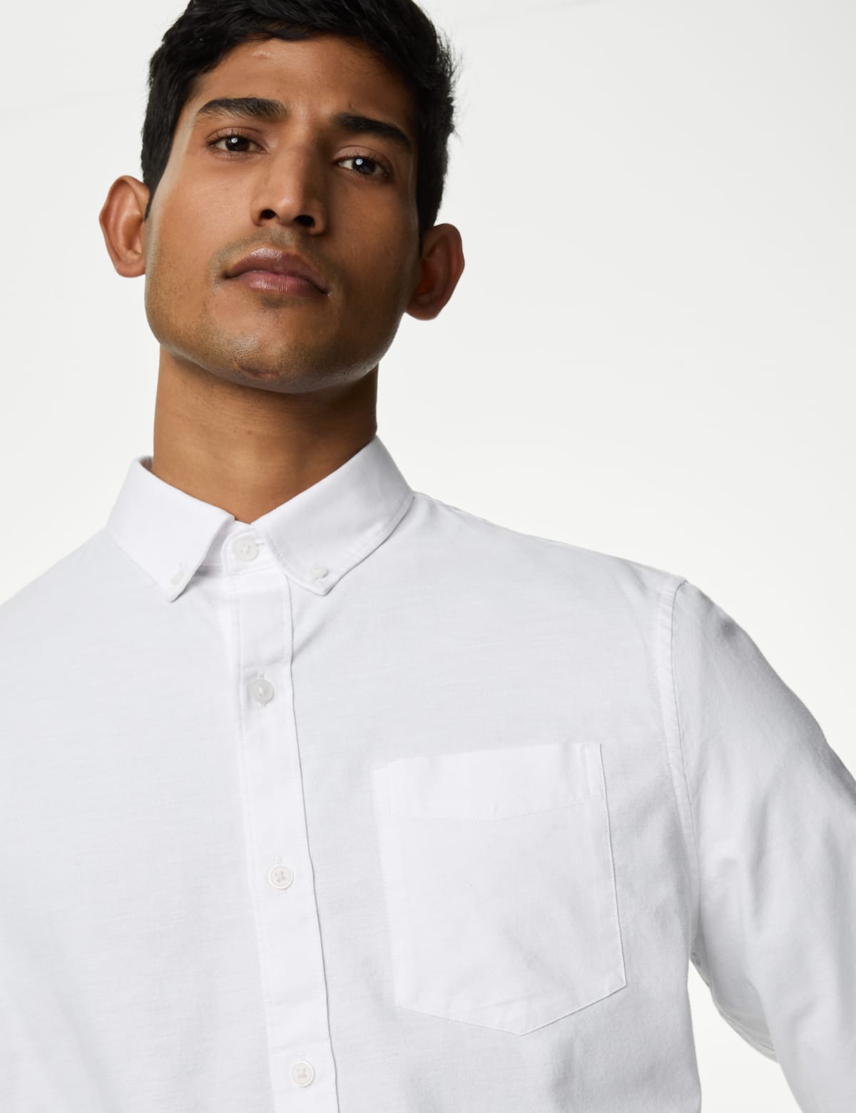 

Marks & Spencer Pure Cotton Oxford Shirt (MALE, WHITE, S-REG)