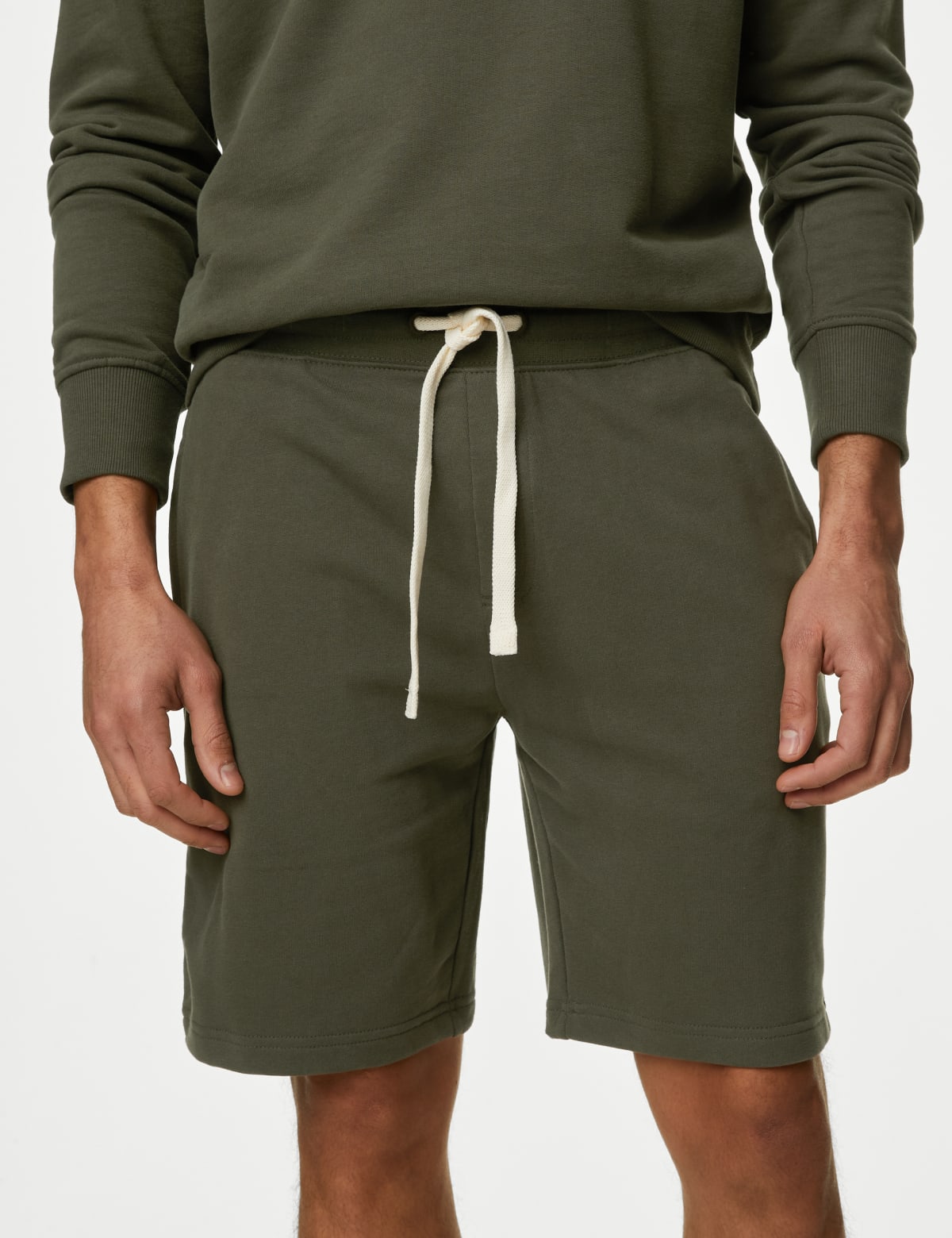 

Marks & Spencer Pure Cotton Drawstring Jersey Shorts (MALE, MEDIUM KHAKI, XL-REG)