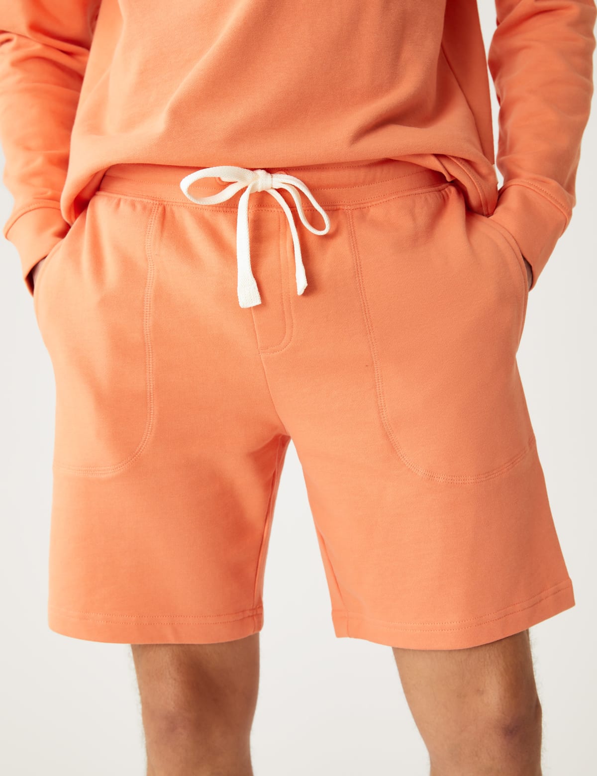 

Marks & Spencer Pure Cotton Drawstring Jersey Shorts (MALE, ORANGE, XL-REG)