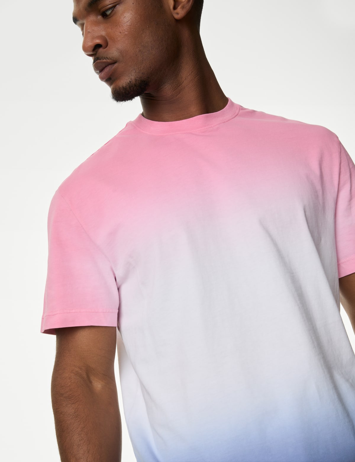 

Marks & Spencer Pure Cotton Ombre T-Shirt (MALE, PINK MIX, XL-REG)