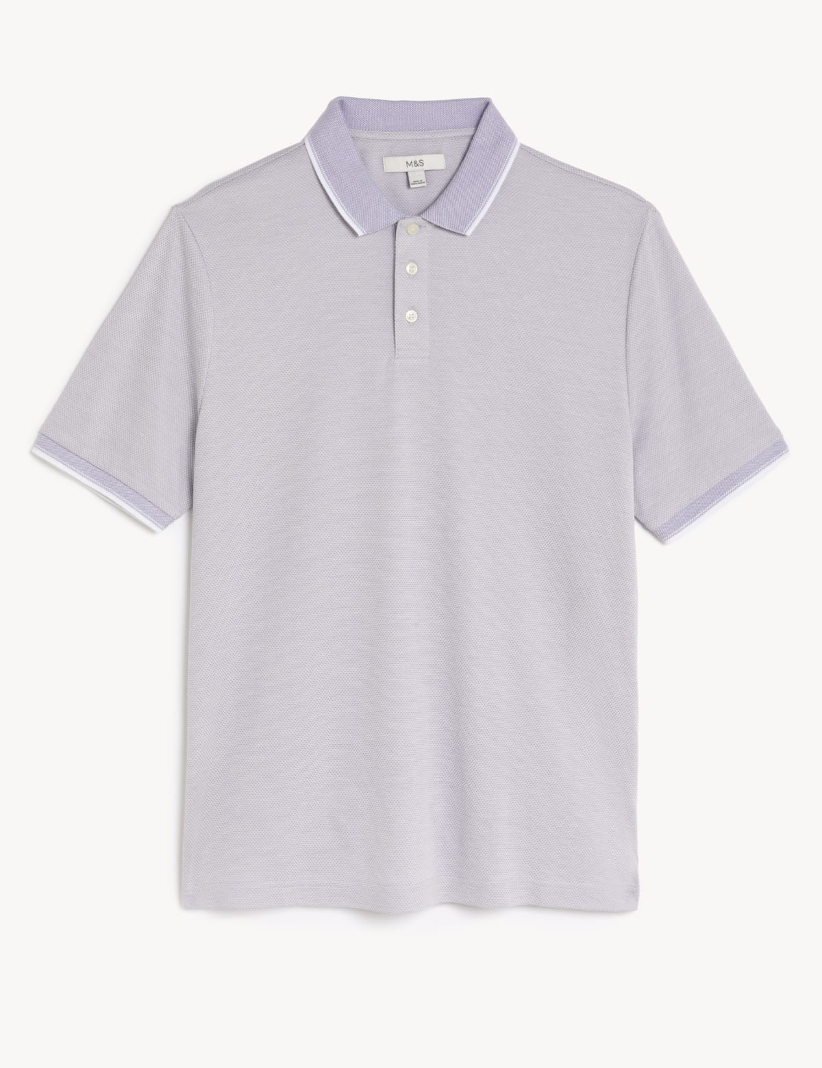 

Marks & Spencer Modal Rich Tipped Collar Polo Shirt (MALE, DARK LILAC, XXL-REG)