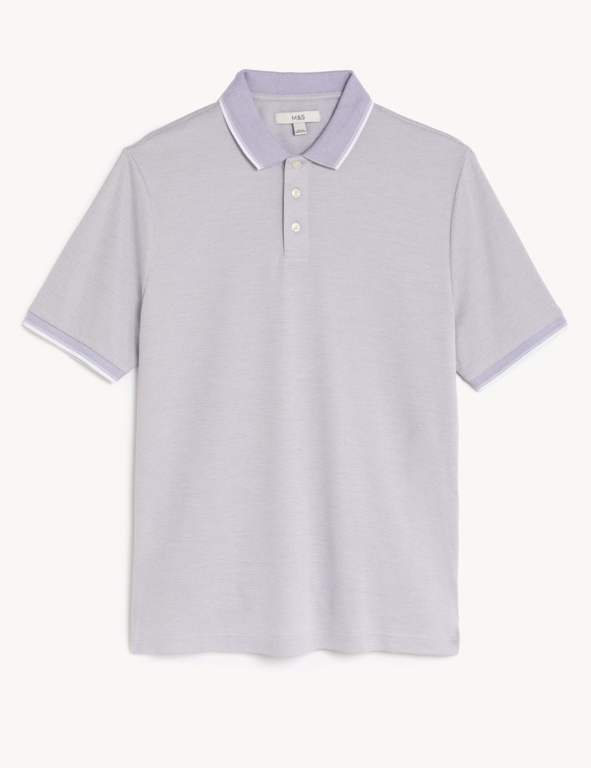 

Marks & Spencer Modal Rich Tipped Collar Polo Shirt (MALE, DARK LILAC, XL-REG)