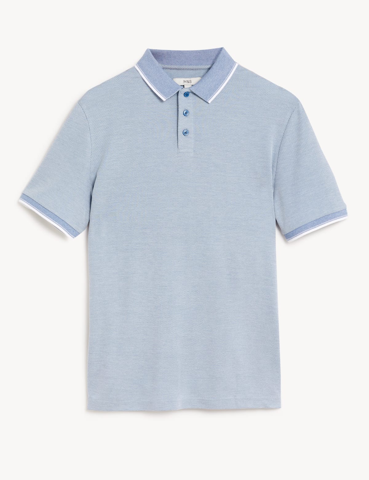 

Marks & Spencer Modal Rich Tipped Collar Polo Shirt (MALE, STEEL BLUE, XXL-REG)