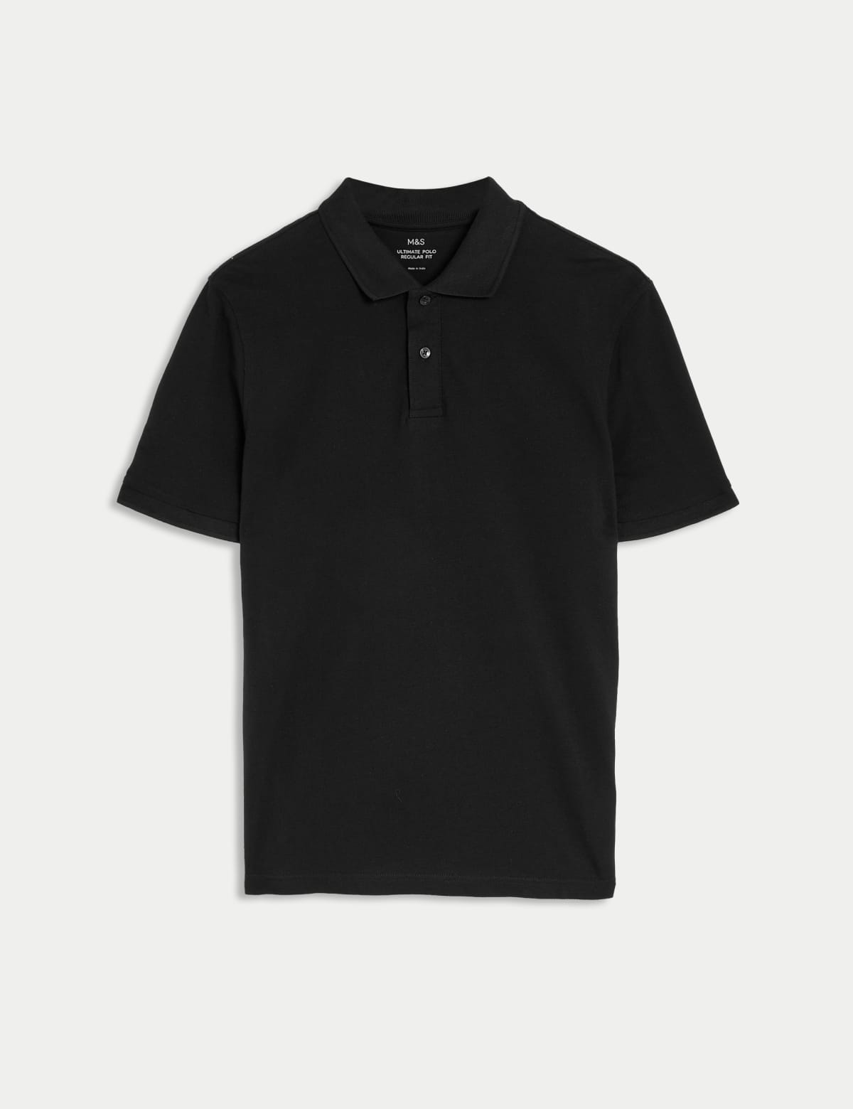 

Marks & Spencer Pure Cotton Pique Regular Fit Polo Shirt (MALE, BLACK, XL-REG)