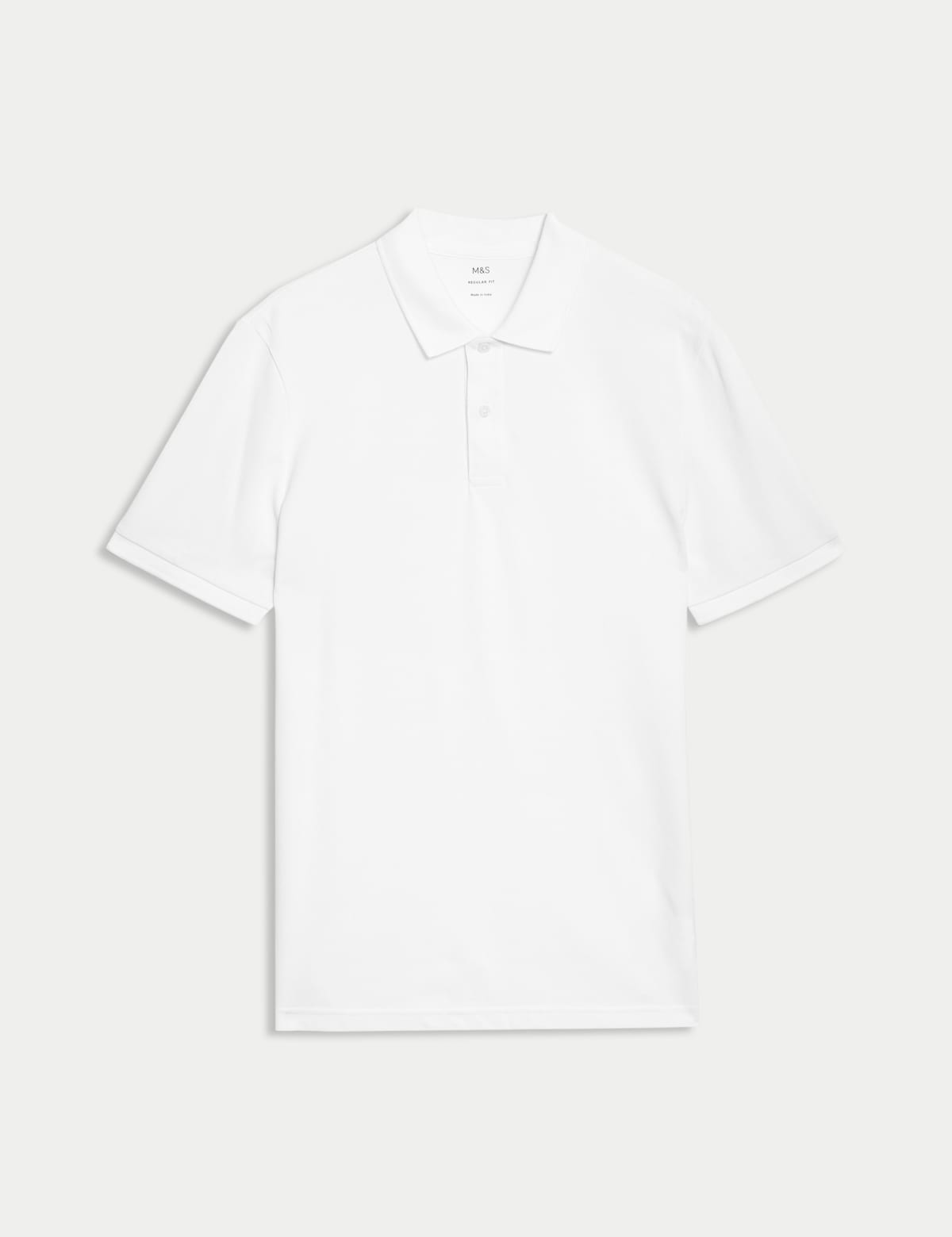 

Marks & Spencer Pure Cotton Pique Regular Fit Polo Shirt (MALE, WHITE, XXL-REG)