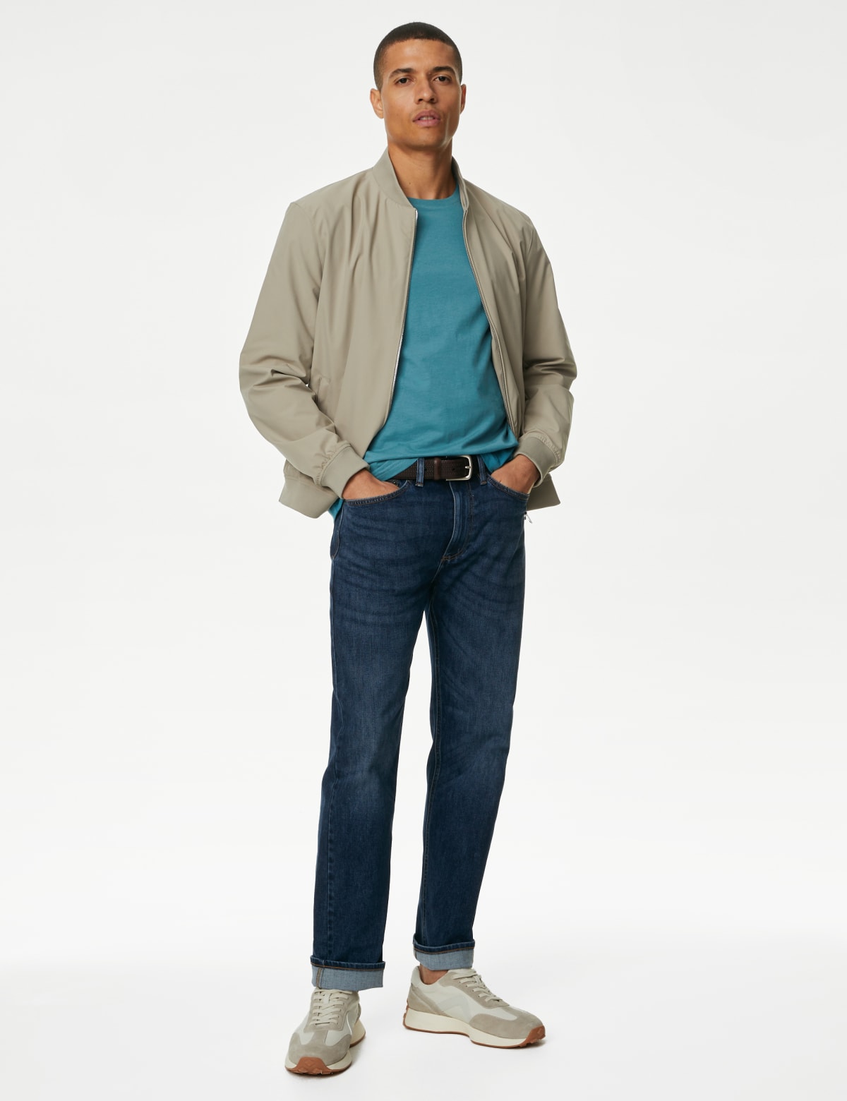 

Marks & Spencer Regular Fit Pure Cotton Crew Neck T-Shirt (MALE, WINTER TURQ, M-REG)