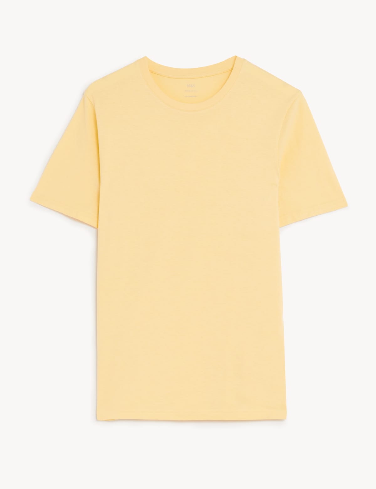 

Marks & Spencer Regular Fit Pure Cotton Crew Neck T-Shirt (MALE, YELLOW, XXXL-REG)