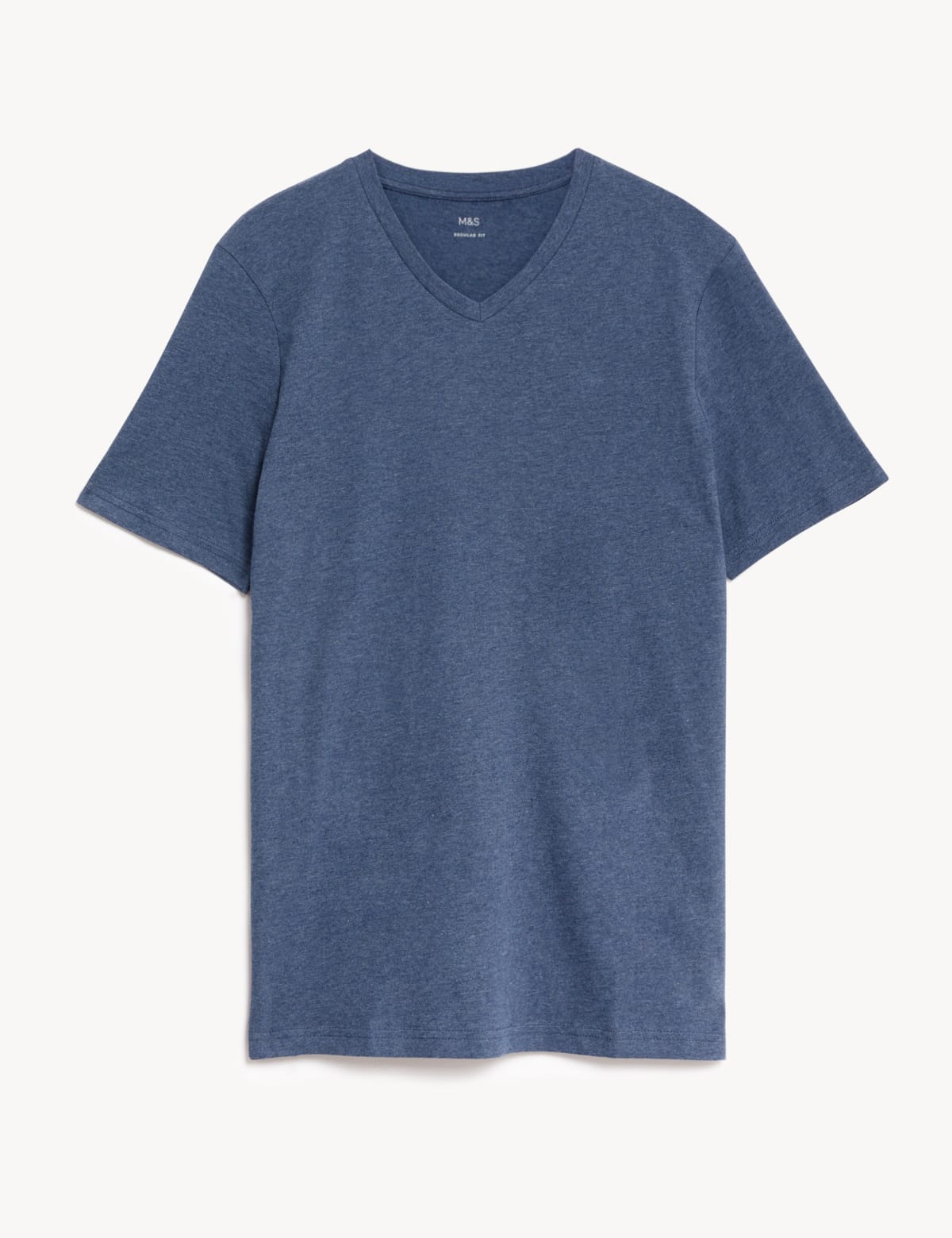 

Marks & Spencer Pure Cotton V-Neck T-Shirt (MALE, DENIM, S-REG)