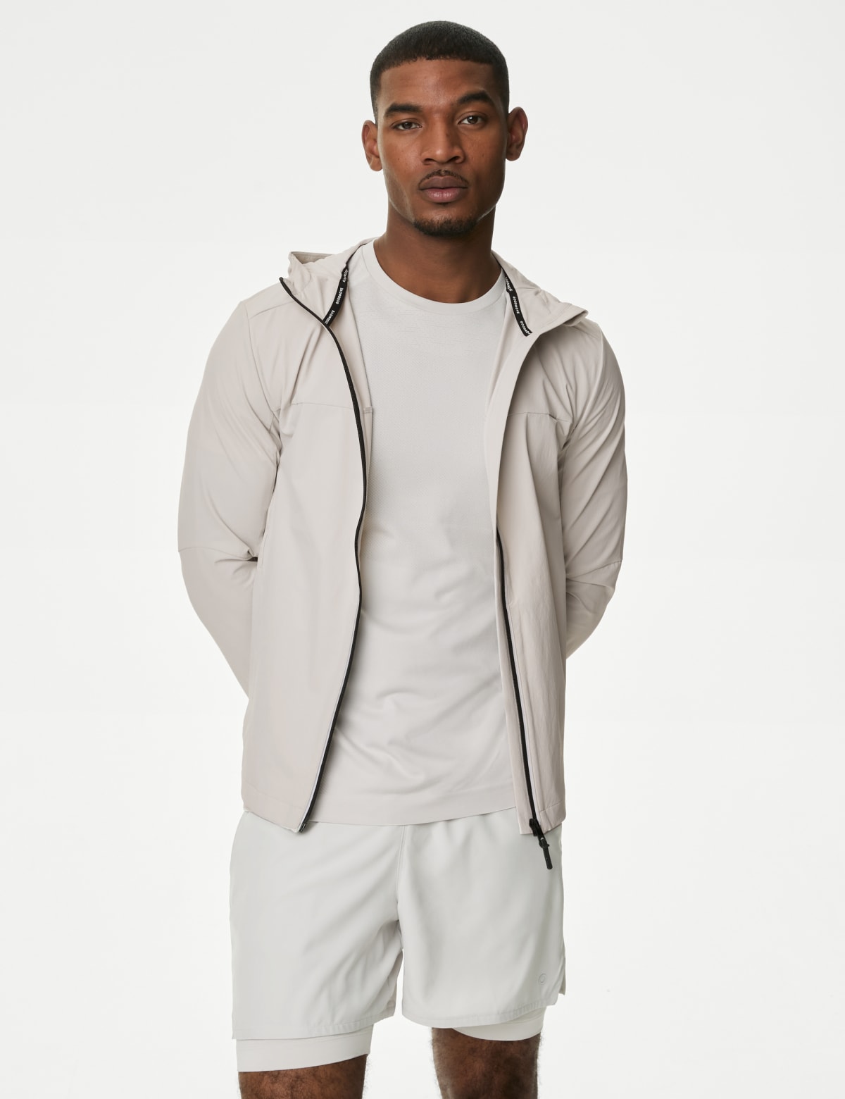 

Marks & Spencer Hooded Shell Jacket (MALE, SILVER GREY, L-REG)