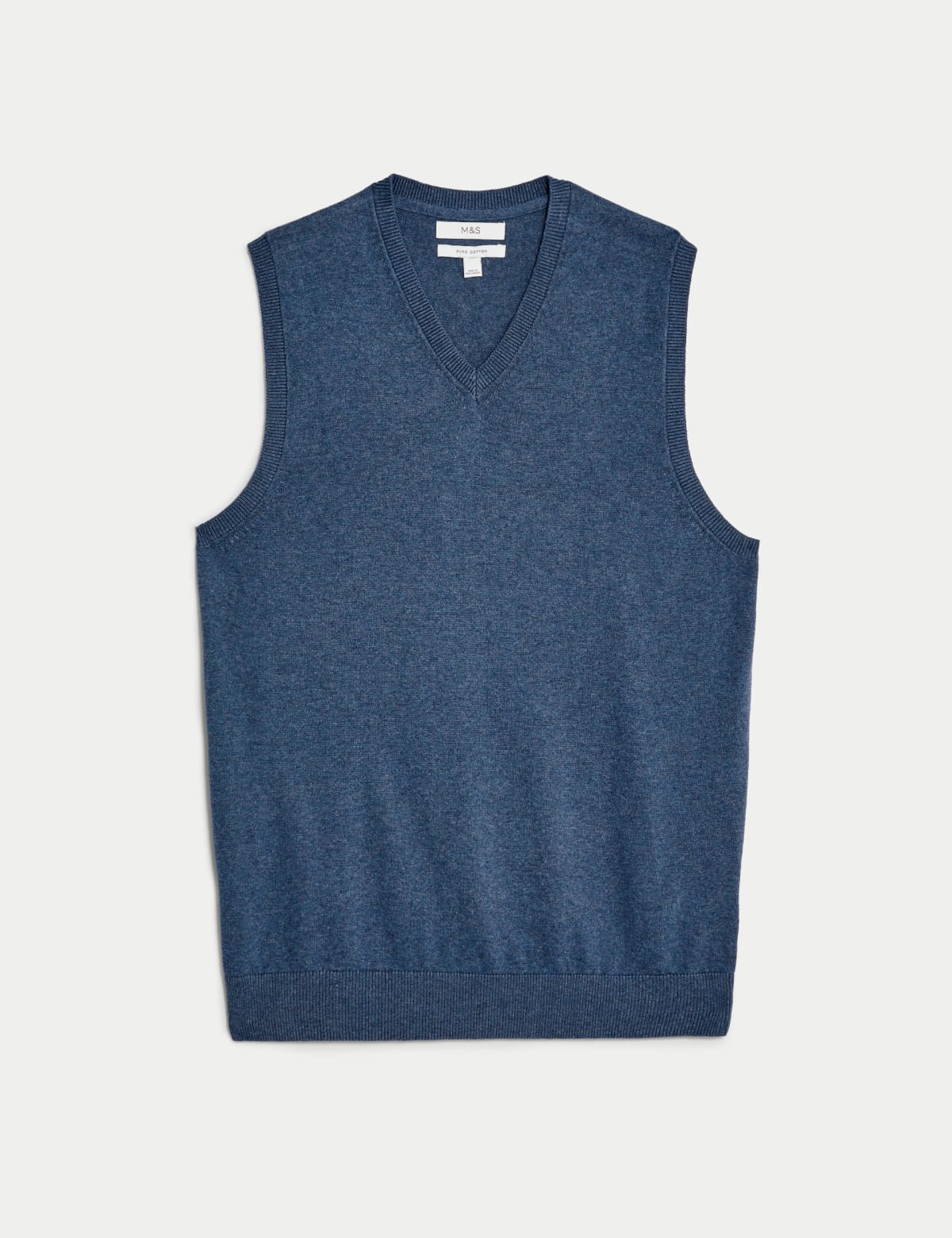 

Marks & Spencer Pure Cotton Sleeveless Jumper (MALE, LIGHT AIRFORCE, XL-REG)
