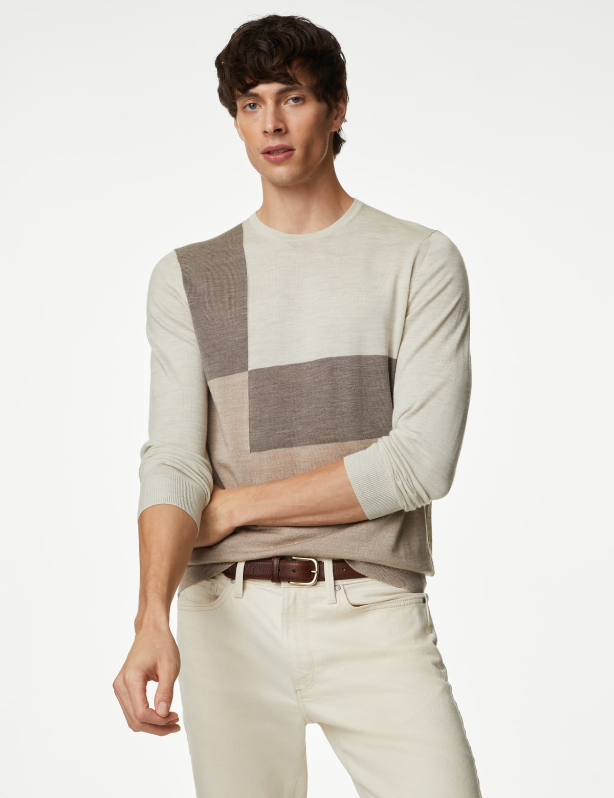 

Marks & Spencer Pure Extra Fine Merino Wool Jumper (MALE, NEUTRAL, M-REG)