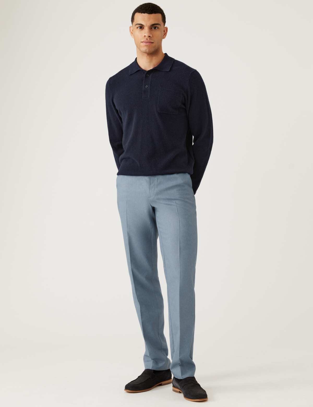 

Marks & Spencer Regular Fit Crease Resist Trousers (MALE, BLUE, 38-REG)