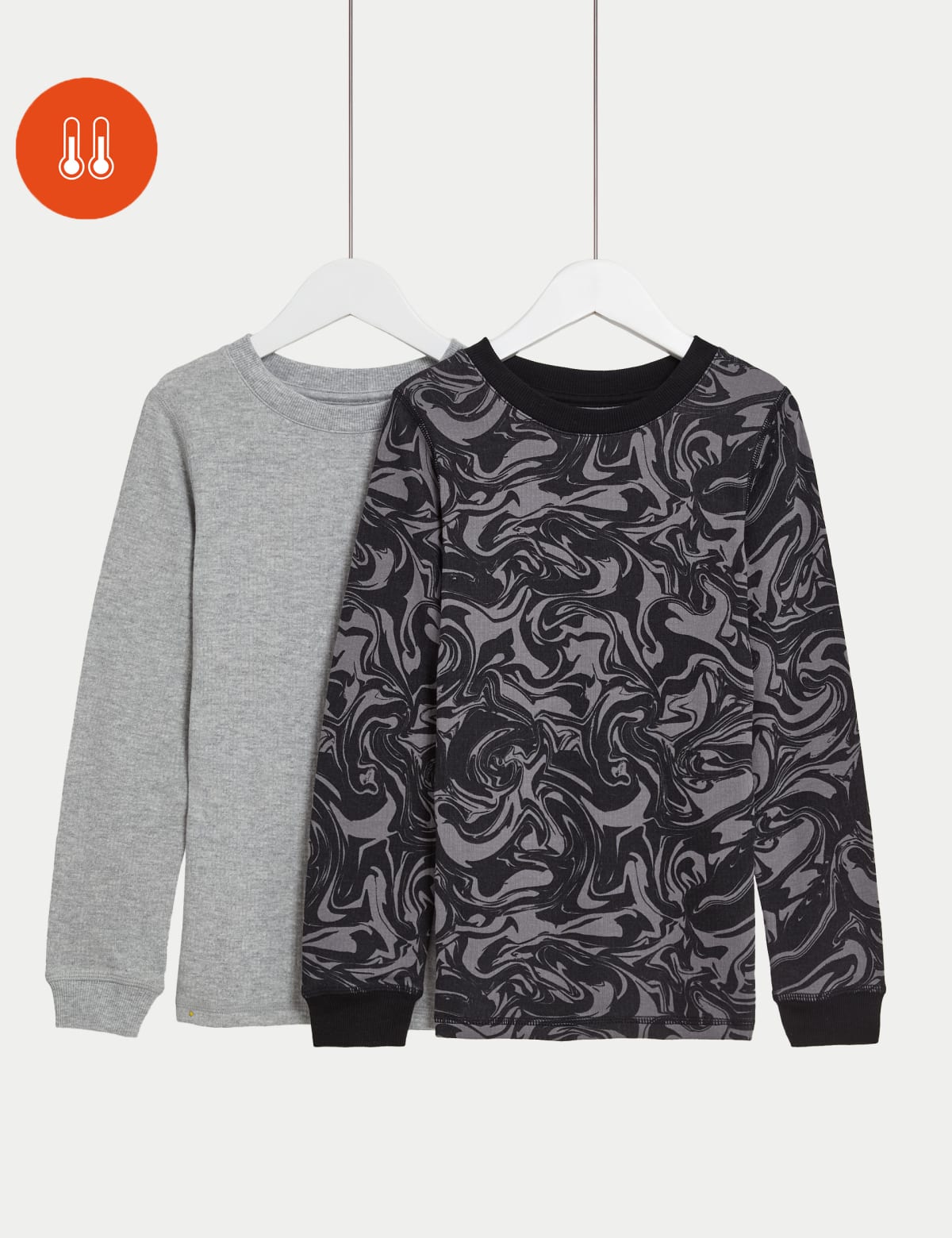 

Marks & Spencer 2pk Heatgen™ Thermal Marble Print Tops (2-14 Yrs) (BOYS, CARBON, 13-14)