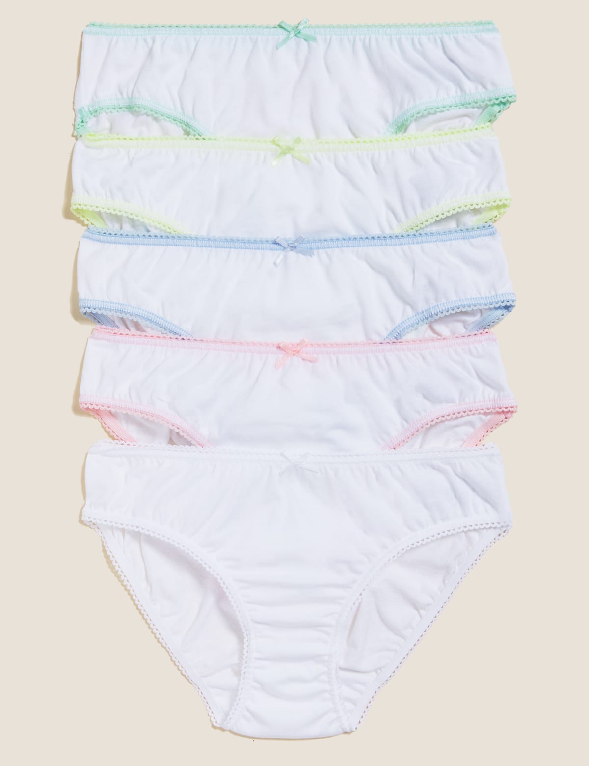 

Marks & Spencer 5P Plain Bikinis White (6-16 Yrs) (GIRLS, WHITE, 9-10Y)